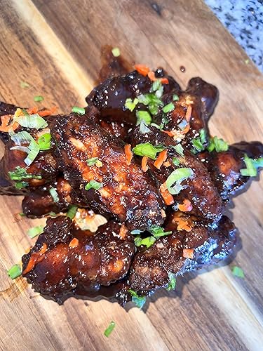 Miniatura 9 de Divine Kuizine Salsa Jerk  Esmalte Jamaicano BBQ  Condimento  Barbacoa de especias picantes de 16 onzas  Pollo marinado, carnes, carnes ahumadas y