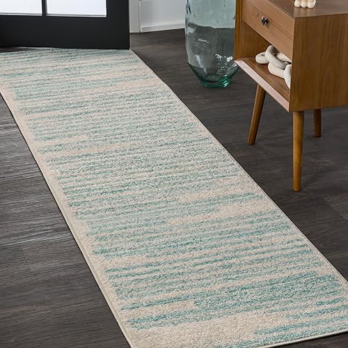 Miniatura 21 de JONATHAN Y Khalil Alfombra de Área Interior Moderna de Rayas Bereber Crema/Negro, 3x5, Contemporánea, Bohemia, Fácil de Limpiar para Sala de Estar