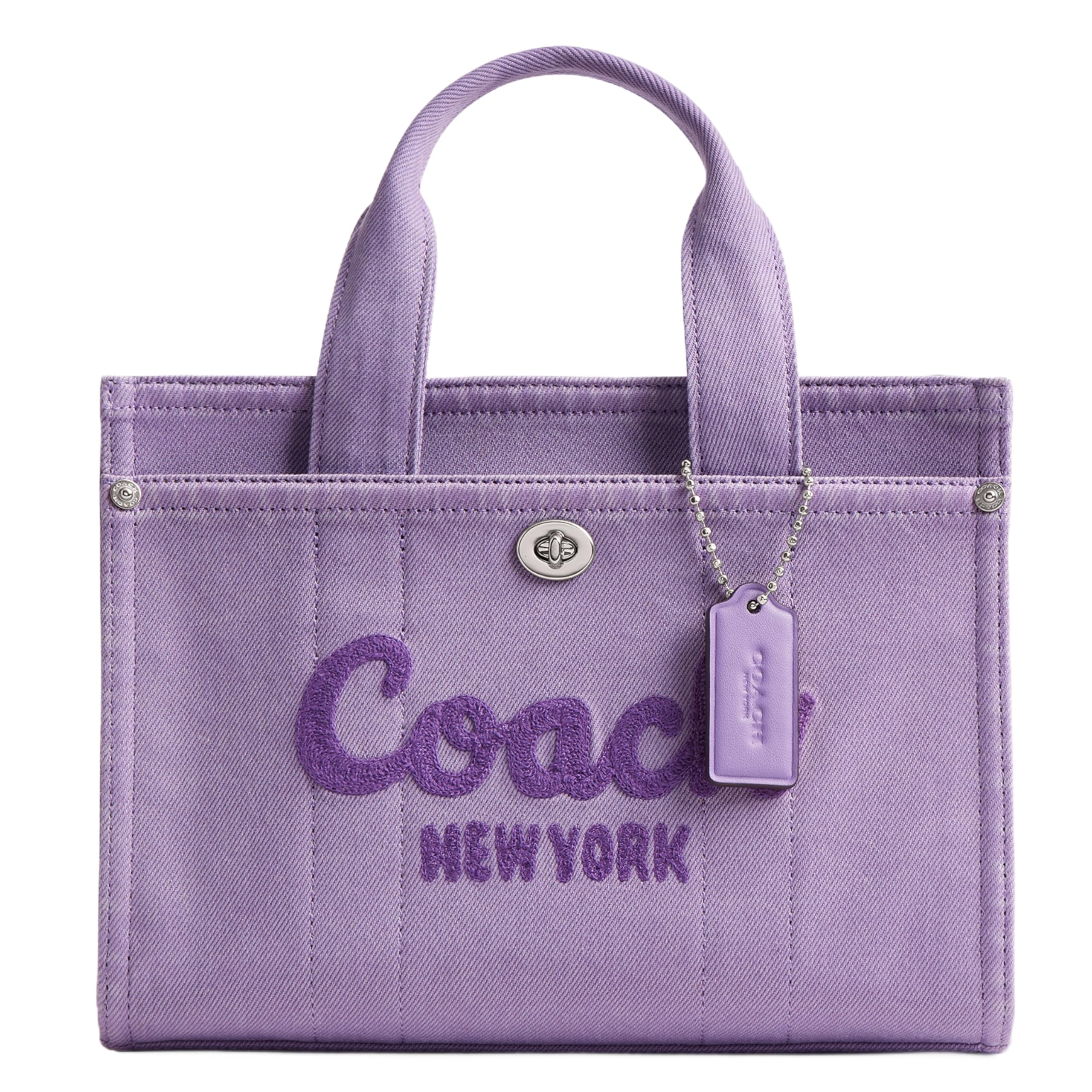 Coach Colored Dye Denim Cargo Tote 26