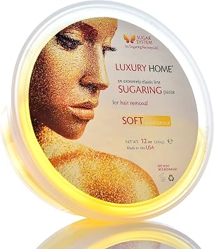 Sugaring Paste "Luxury HOME" - Organic Hair Removal - Long Lasting Sugar Wax Easy and Safe to Use