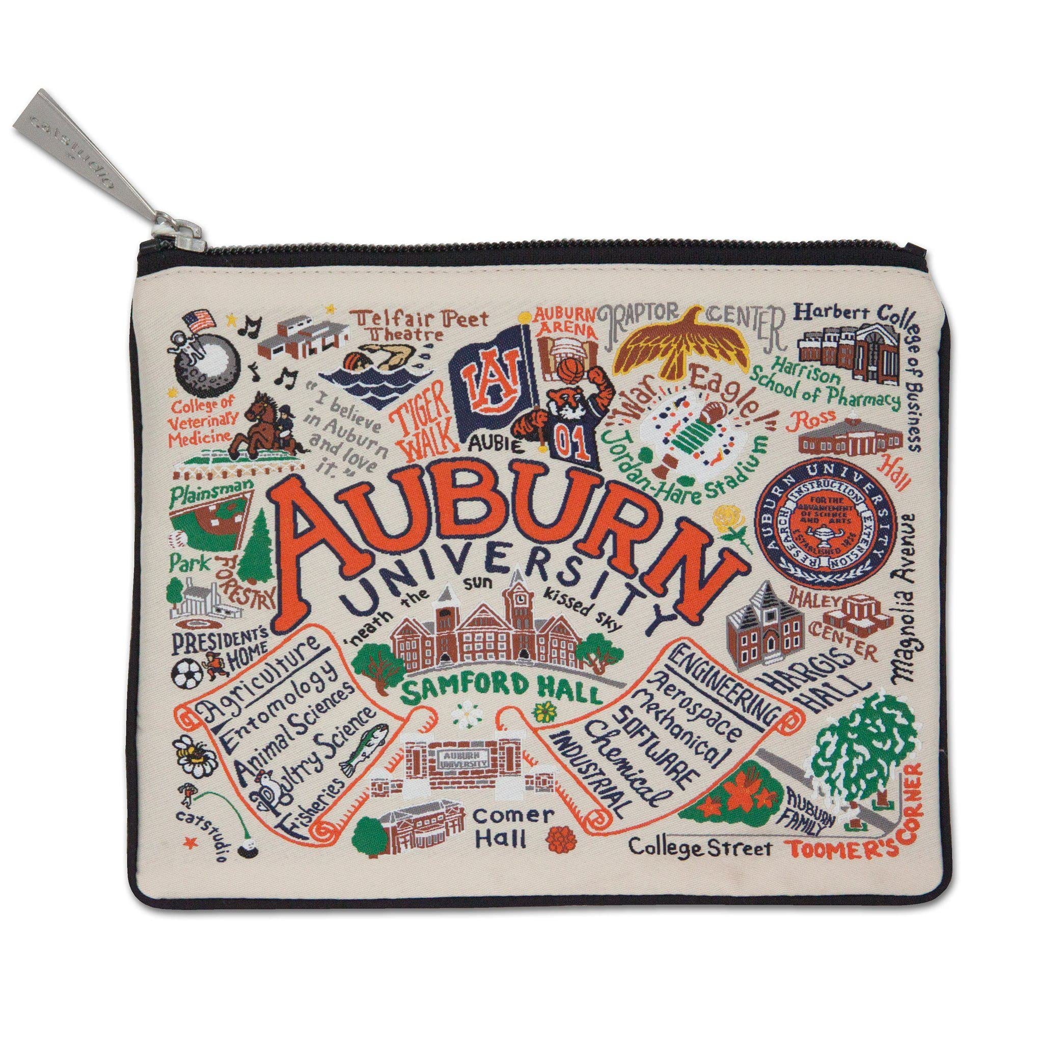 Catstudio Auburn University Collegiate Zipper Pouch Purse | Holds Your Phone, Coins, Pencils, Makeup, Dog Treats, & Tech Tools