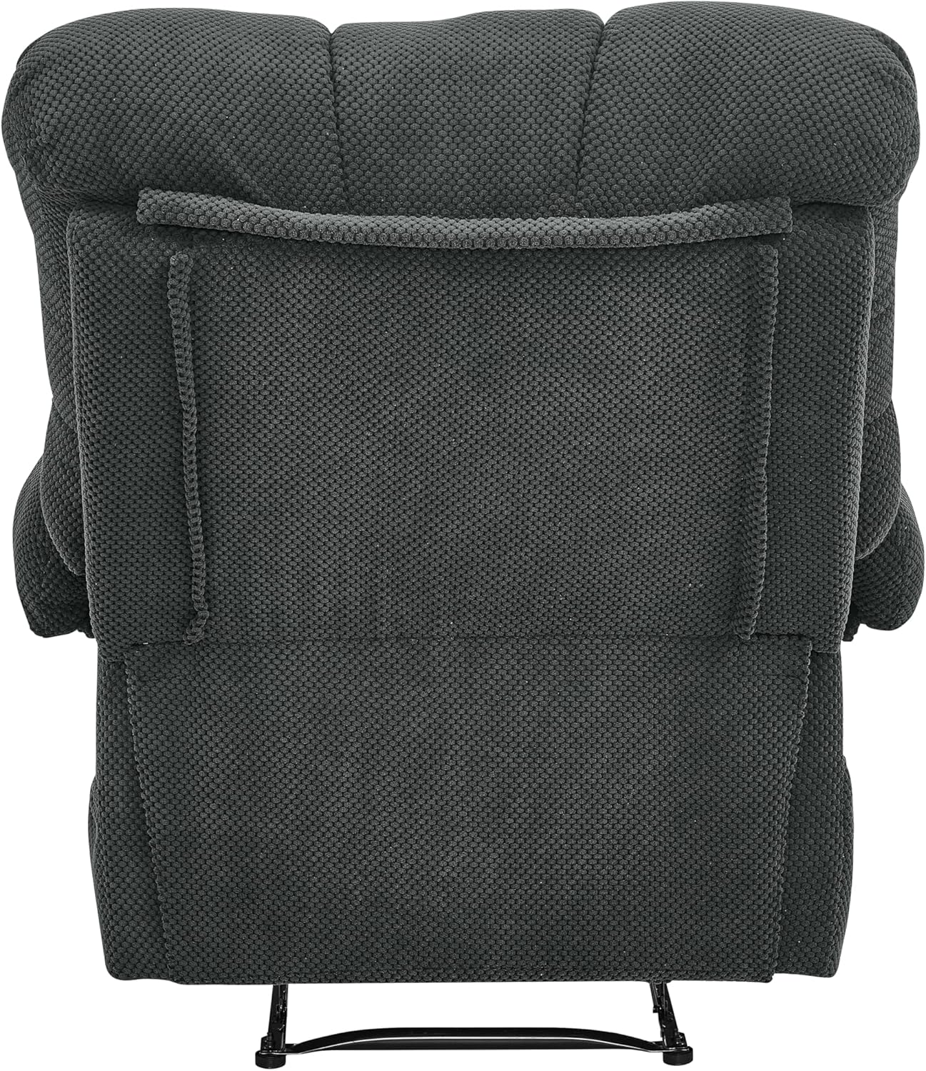 Manual Reclining Chair Comfy Flannel Upholstered Tufted Recliner Chair Ergonomic Reading Armchair with Side Storage Pocket for Living Room Bedroom Home Theater Seating