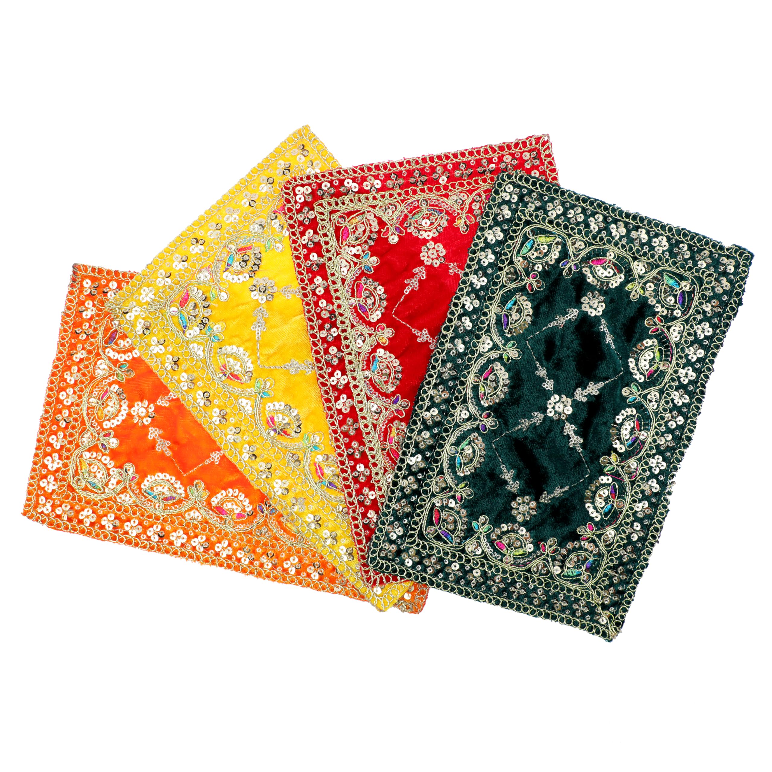 Tapis de prière en velours pour décorer votre espace Pooja lors des festivals hindous traditionnels