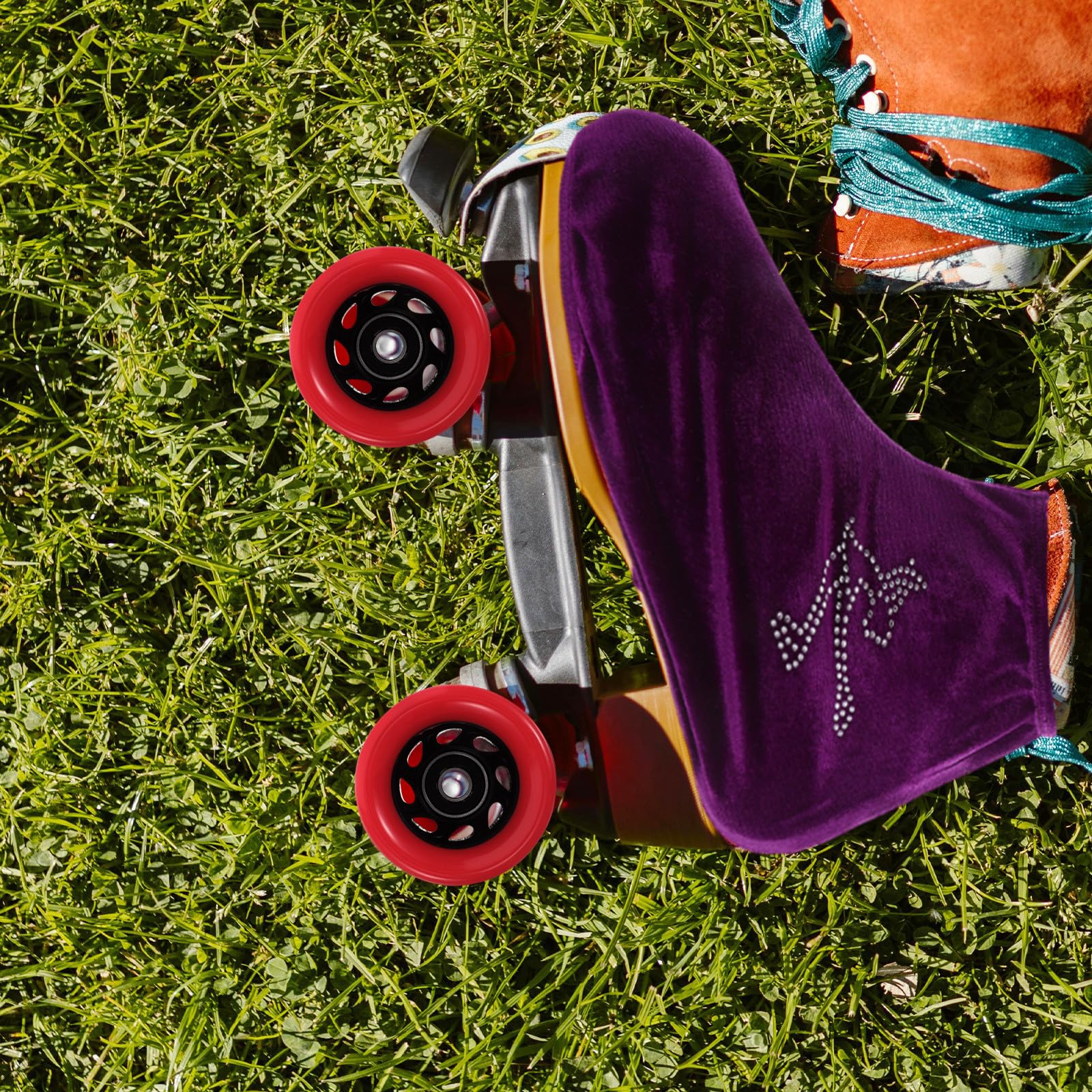 Levemolo Fundas para Patines de Hielo y Patinaje Artístico, 1 Par de Cubrebotas Elásticos de Poliéster, Protección contra Suciedad para Botas de Patinaje, Uso en Pista y Exteriores