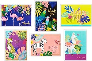 Hallmark Thank You Cards, Inviting Animal Designs (24 Pack)