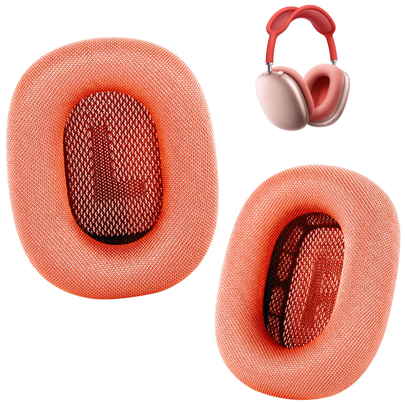 Ear Cushions for AirPods Max Headphone - Upgraded Mesh Earpads Replacement Compatible for Apple AirPods Max with Silicone Layer, Magnet, Memory Foam