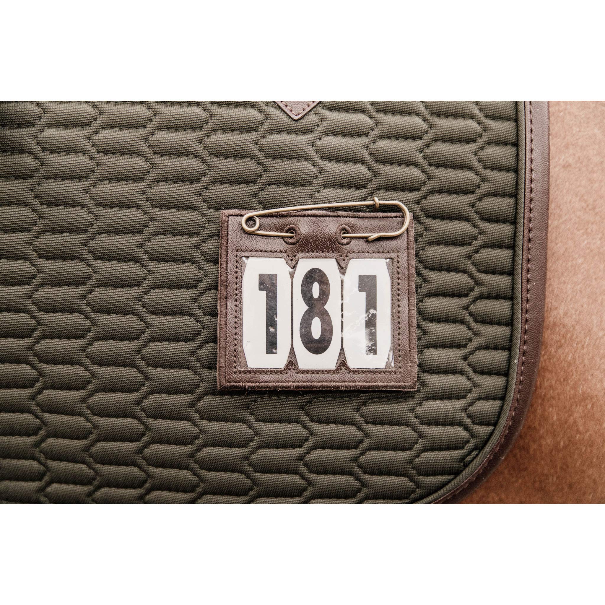 Startnummer PVC mit Sicherheitsnadel, Farbe:braun