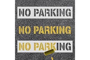 2Pcs No Parking Stencils, 4 Inch Letter Stencils, Flexible Plastic: The Essential Parking Lot Aid.