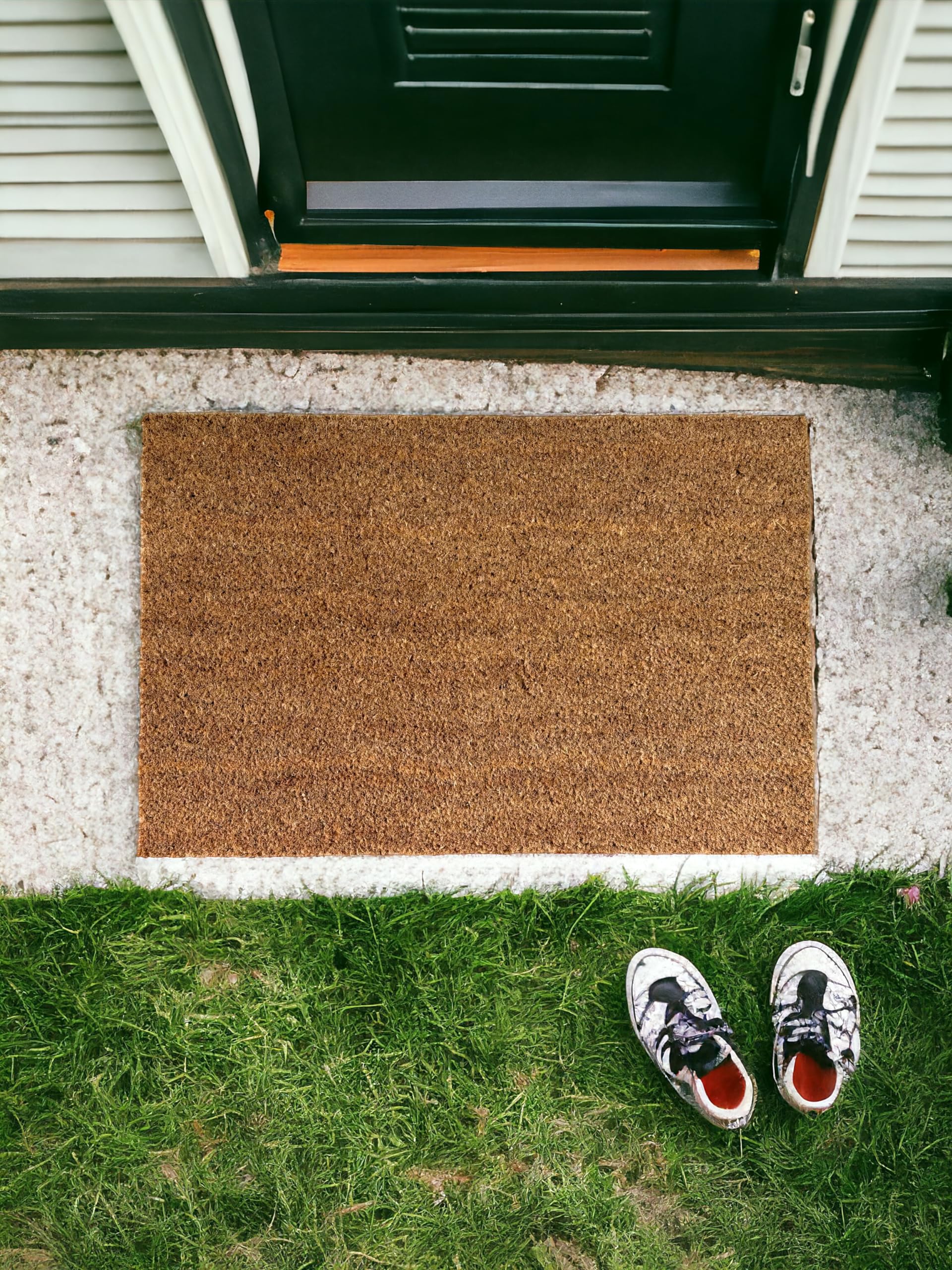4All Door Mat 40x60cm, Natural Coco Coir Door Mats with Non-Slip Latex Back - Image 3