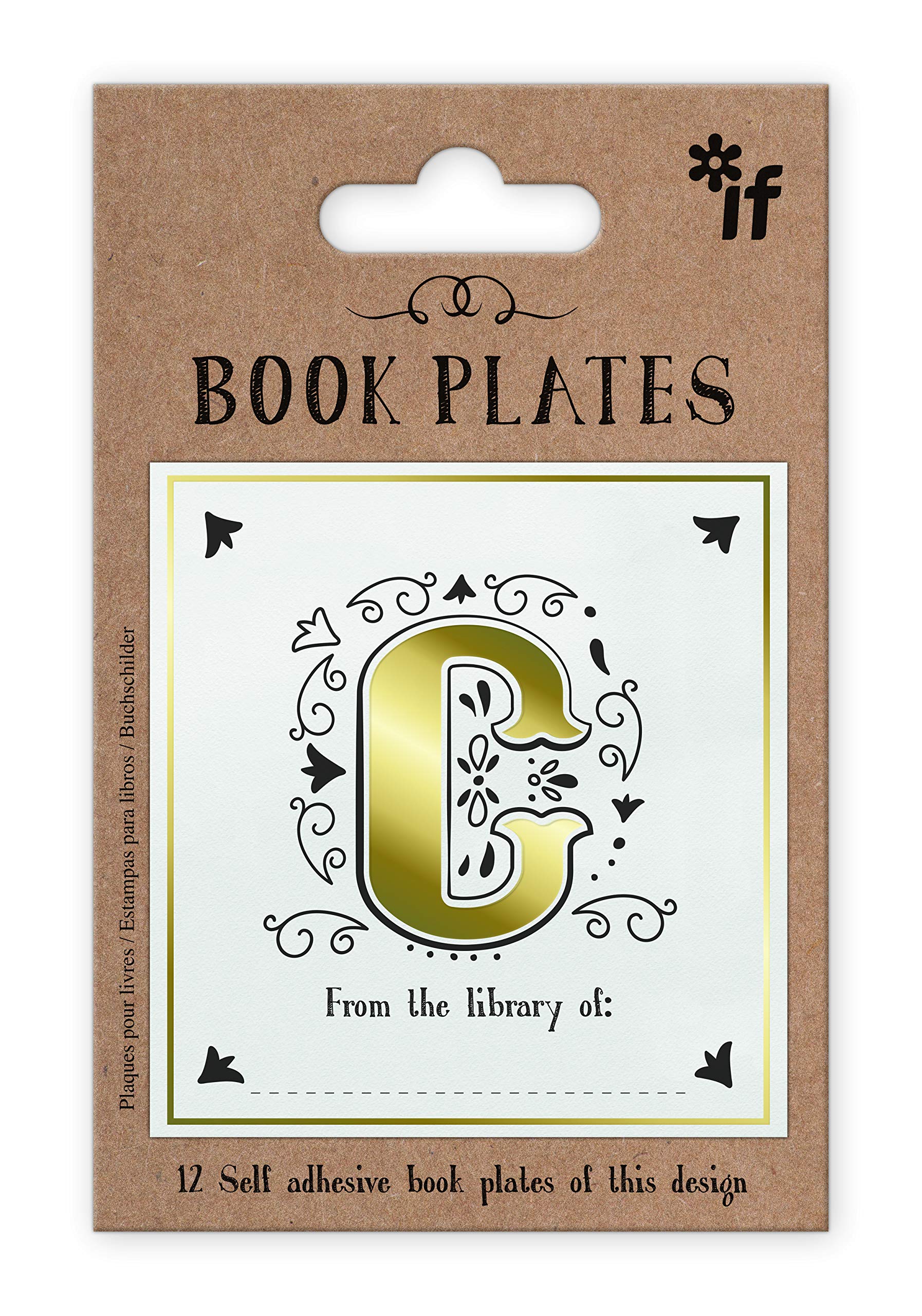 IF Letter Book Plates, Personalised - Letter C , Medium