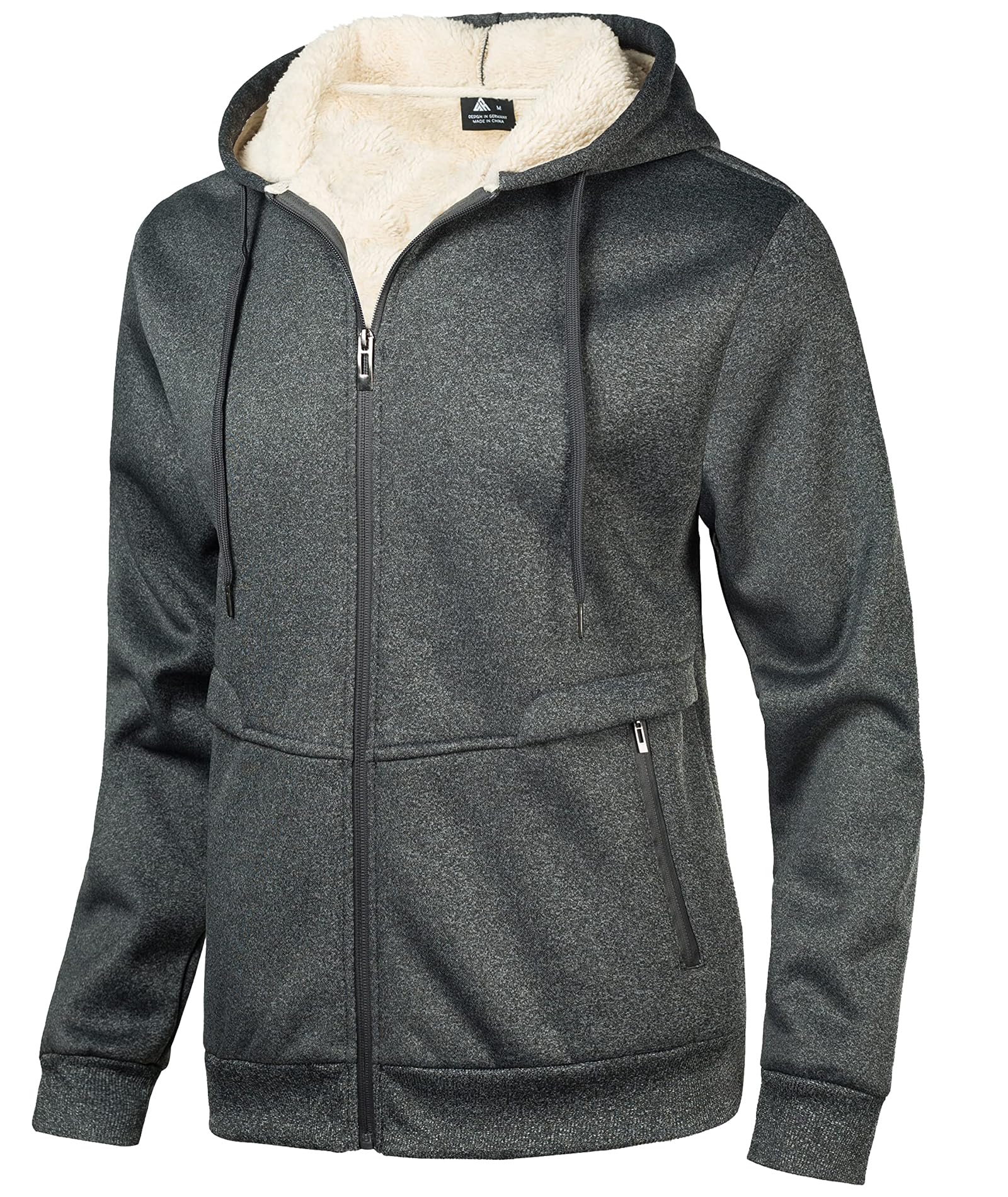 SPEEDRUN Sweats à Capuche Homme Sweatshirt en Molleton à Capuche Entièrement Zippé tiède