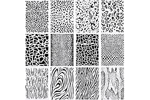 12 Animal Print Stencils with Snake Skin