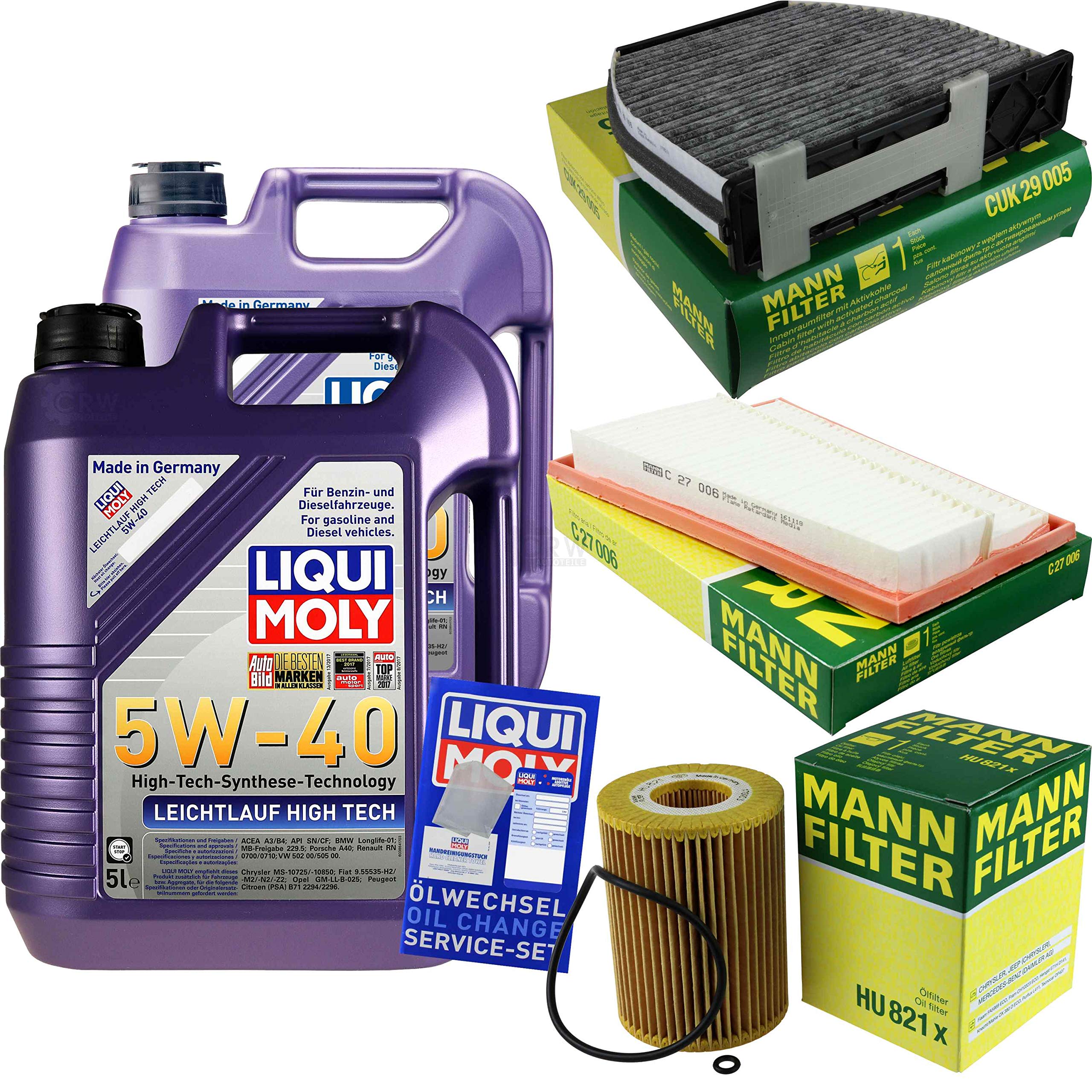 Pacchetto di ispezione 10L LM LL High Tech 5W-40 + pacchetto filtro Uomo Classe C