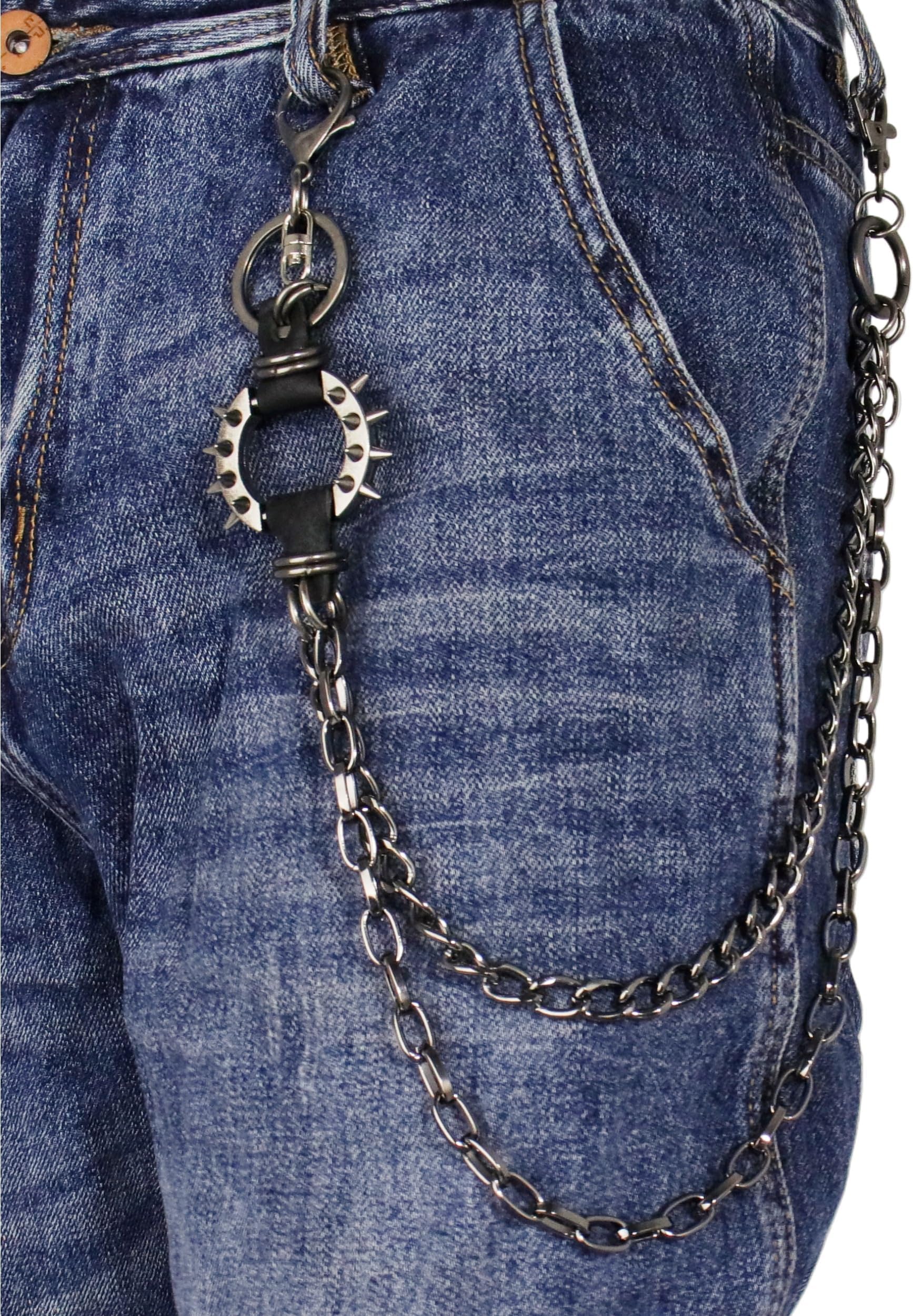 Layered Punk Pants Chain for Men Women, Gothic Hip Hop Jean Chain Wallet Chain Biker Trouser Chain, Goth Emo Fashion Keychain Accessories