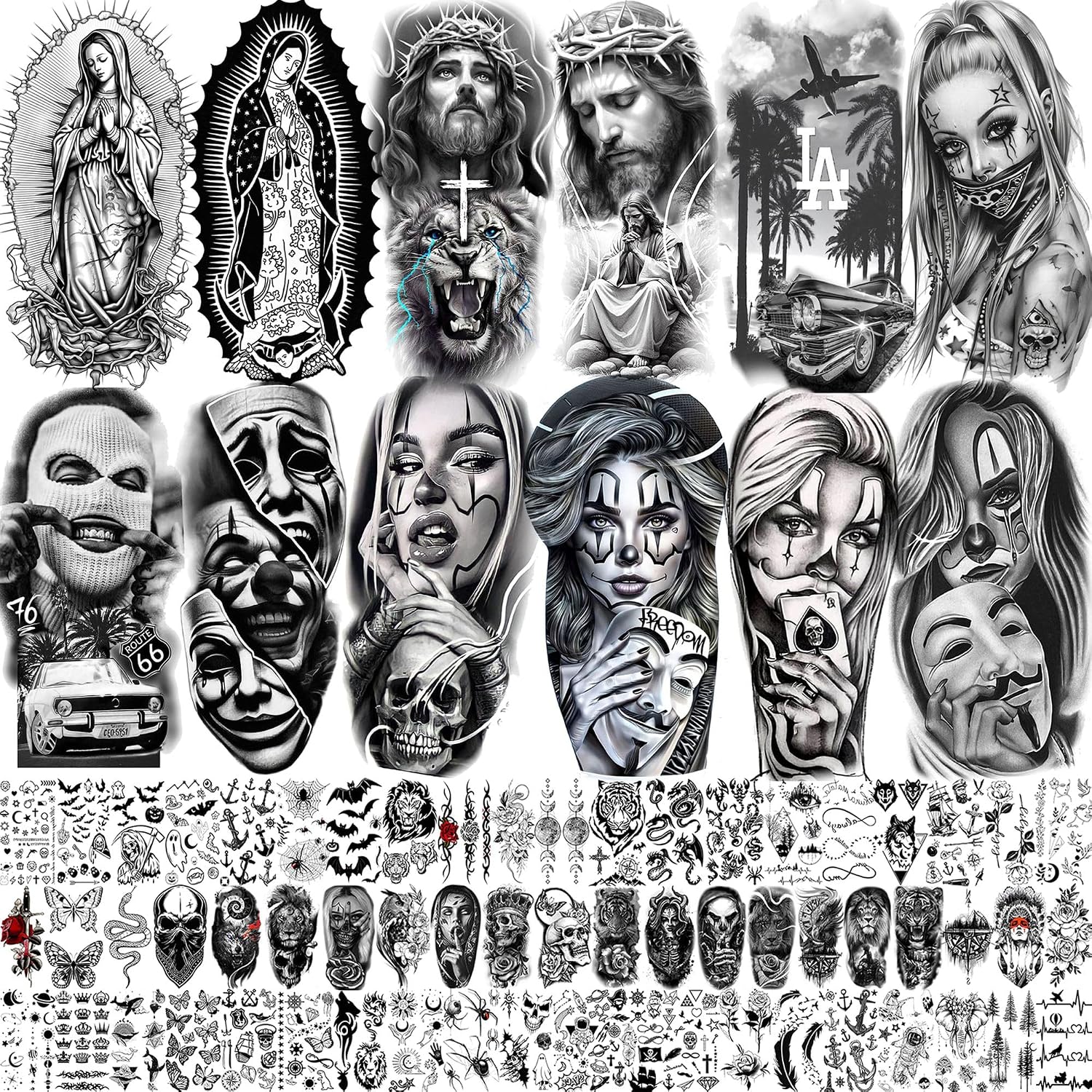 Chicana Temporary Tattoos - Our Lady of Guadalupe Design