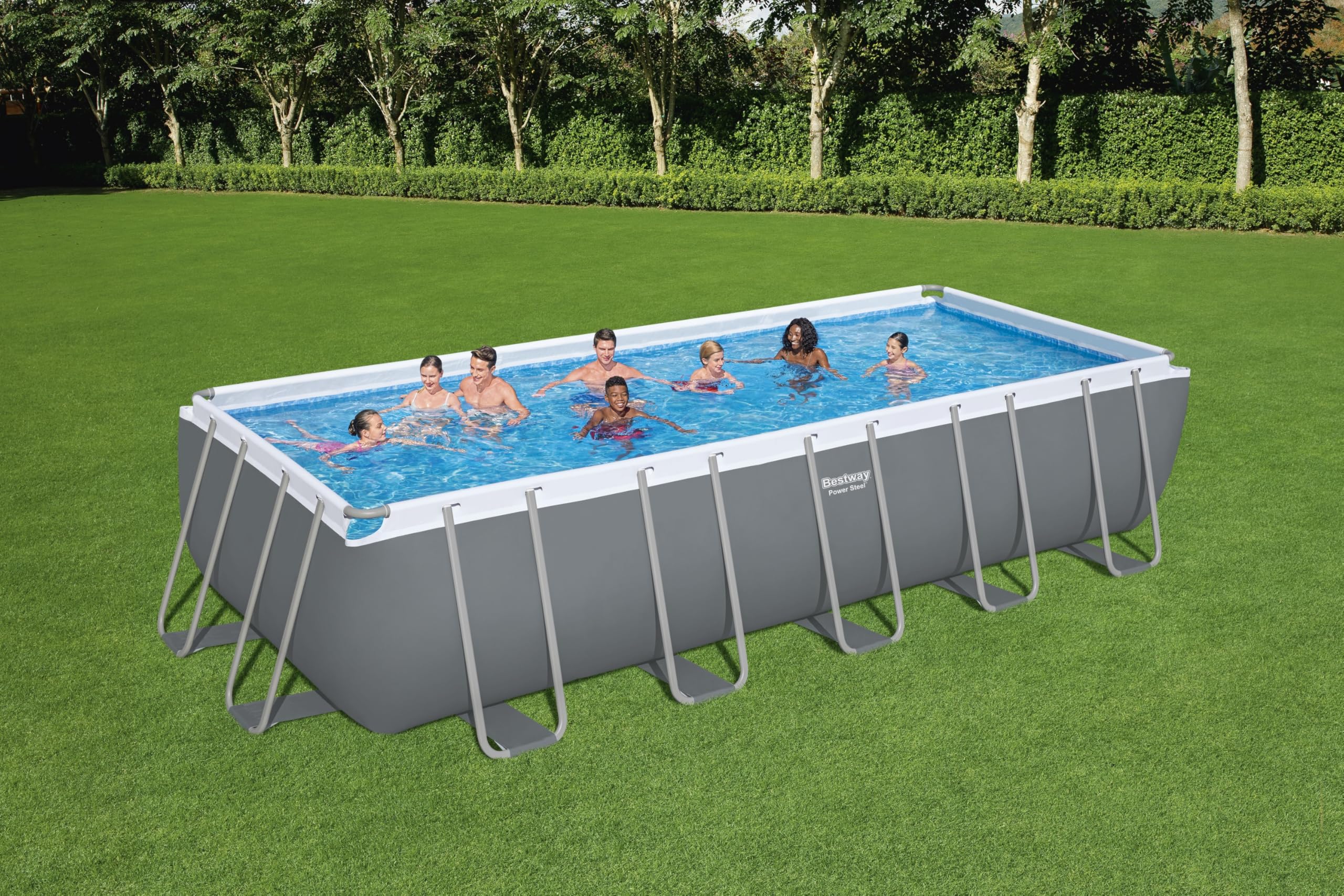 Pacific Pool 5612B Power Steel Above Ground Pool Set 21ft Length, 9ft Width, 4.3ft Height-image-28