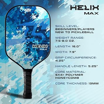 Selkirk Sport SLK Helix Pro Camo Glitch Pickleball Paddle & Pro S1 12pk Pickleball Ball Bundle