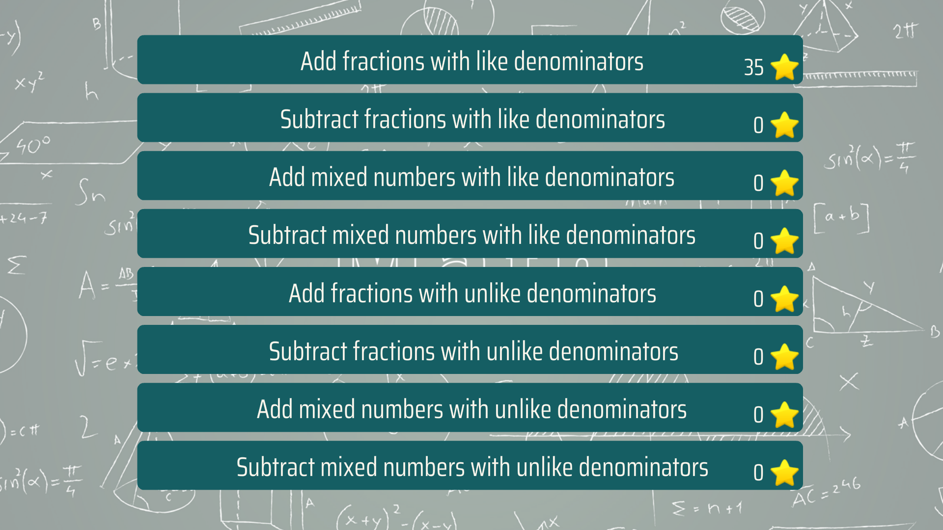 Add and subtract fractions - 5th grade math skills - App on Amazon Appstore