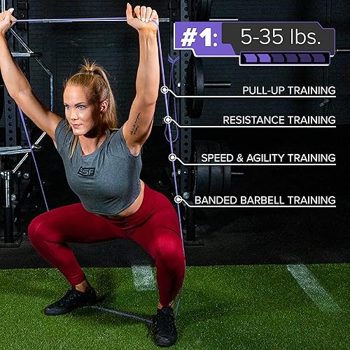 Miniatura 10 de Serious Steel - Banda de dominada asistida de 41 pulgadas, juegos de bandas de resistencia resistente, estiramiento, levantamiento de potencia,