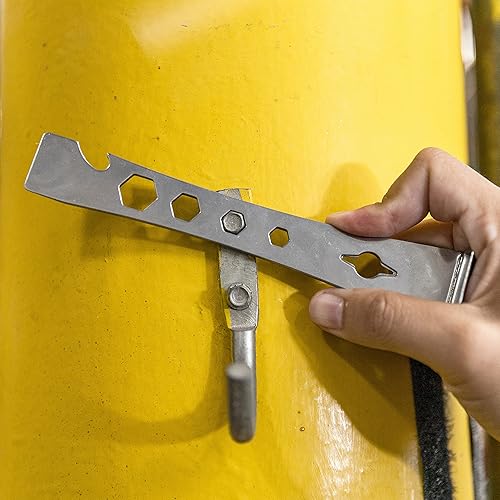 Miniatura 5 de NEIKO 00250A - Juego de barra de palanca, 2 barras planas de acero inoxidable, llave hexagonal, barra de palanca pequeña, mini barra de cuervo de