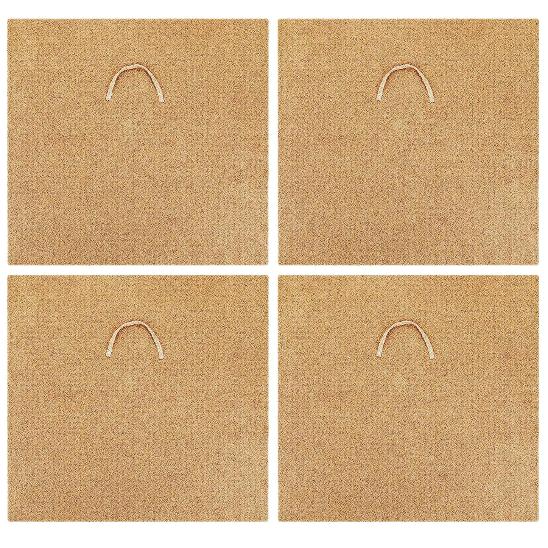 Tapis de jute pour lombricompostage et couverture de bac à vers en fibre naturelle 4Pcs