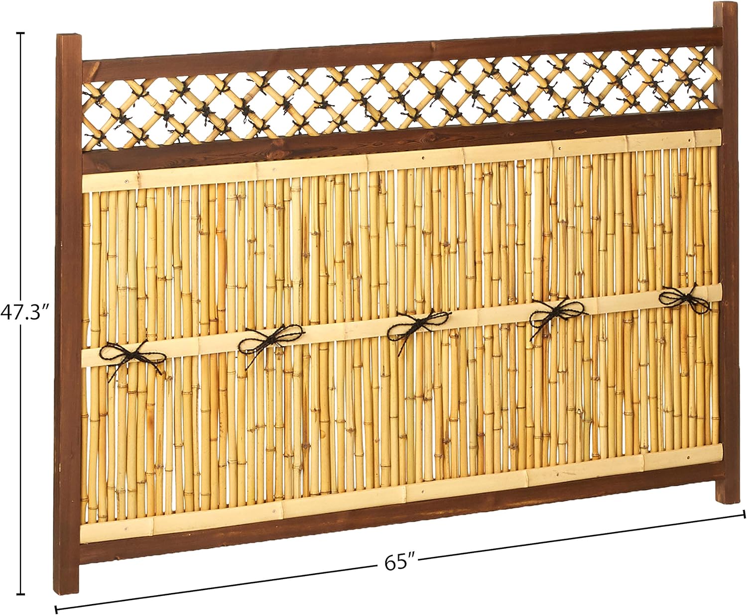 Red Lantern 4 x 5.5 ft. Japanese Bamboo Zen Garden Fence Panel, 4ft. x 5ft