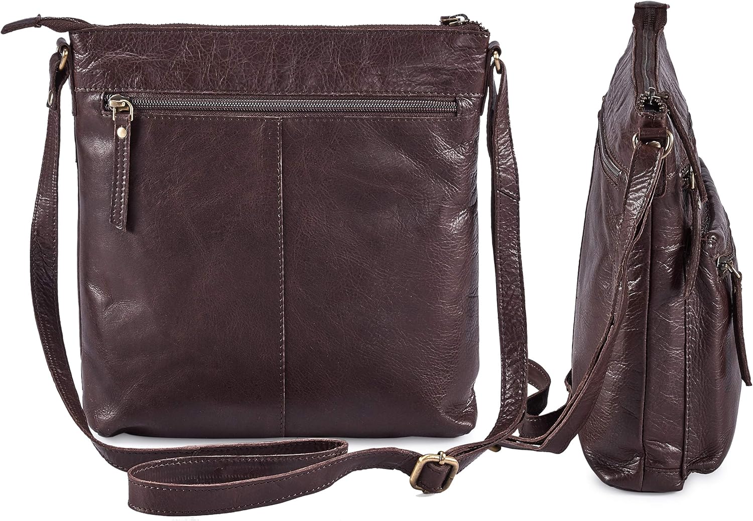 Small Genuine Leather Crossbody Bags for Women Vintage Travel Sling Purses & Handbags Shoulder Crossover