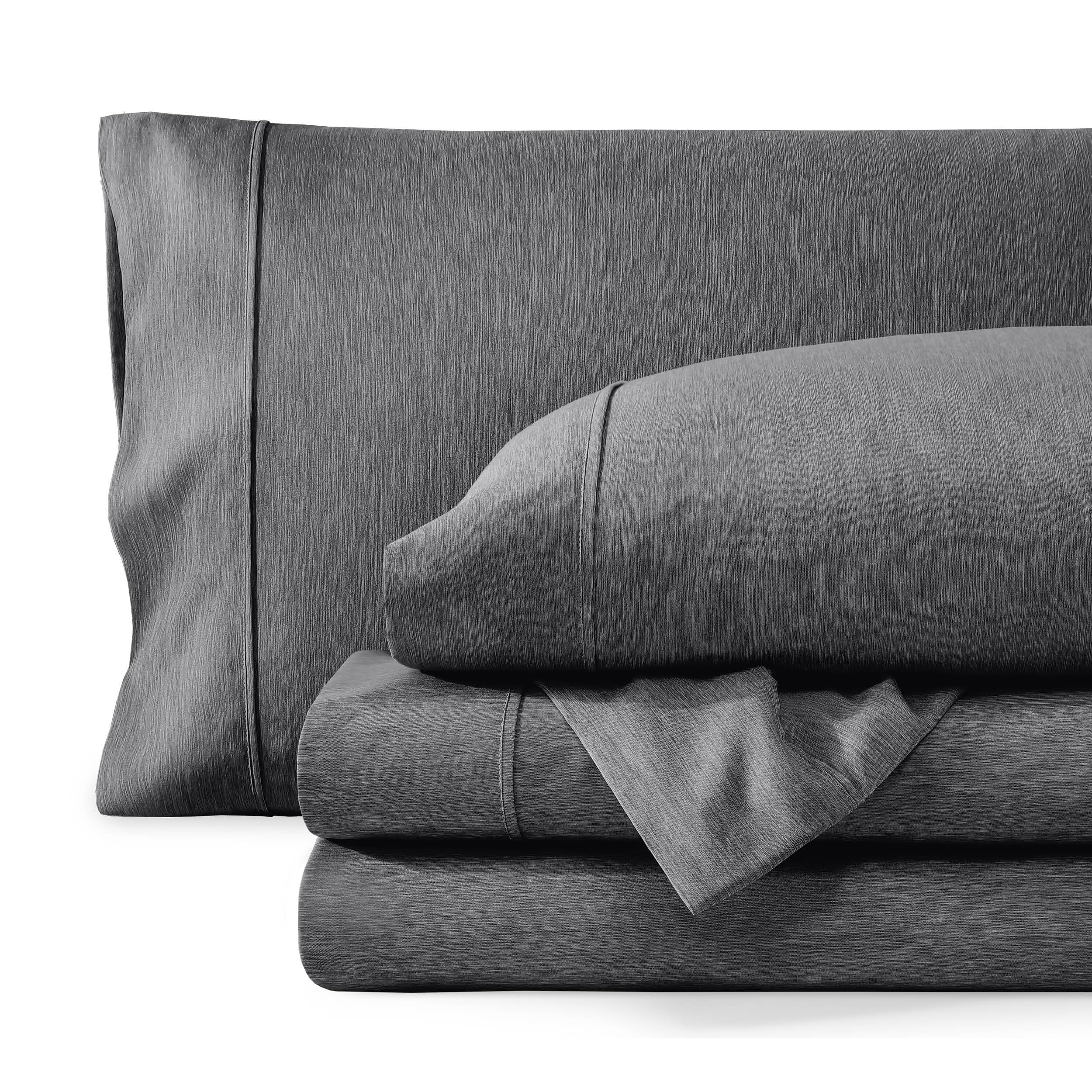 Bare Home Printed Sheet Set - 1800 Ultra-Soft (King, Heathered Grey) — image 1