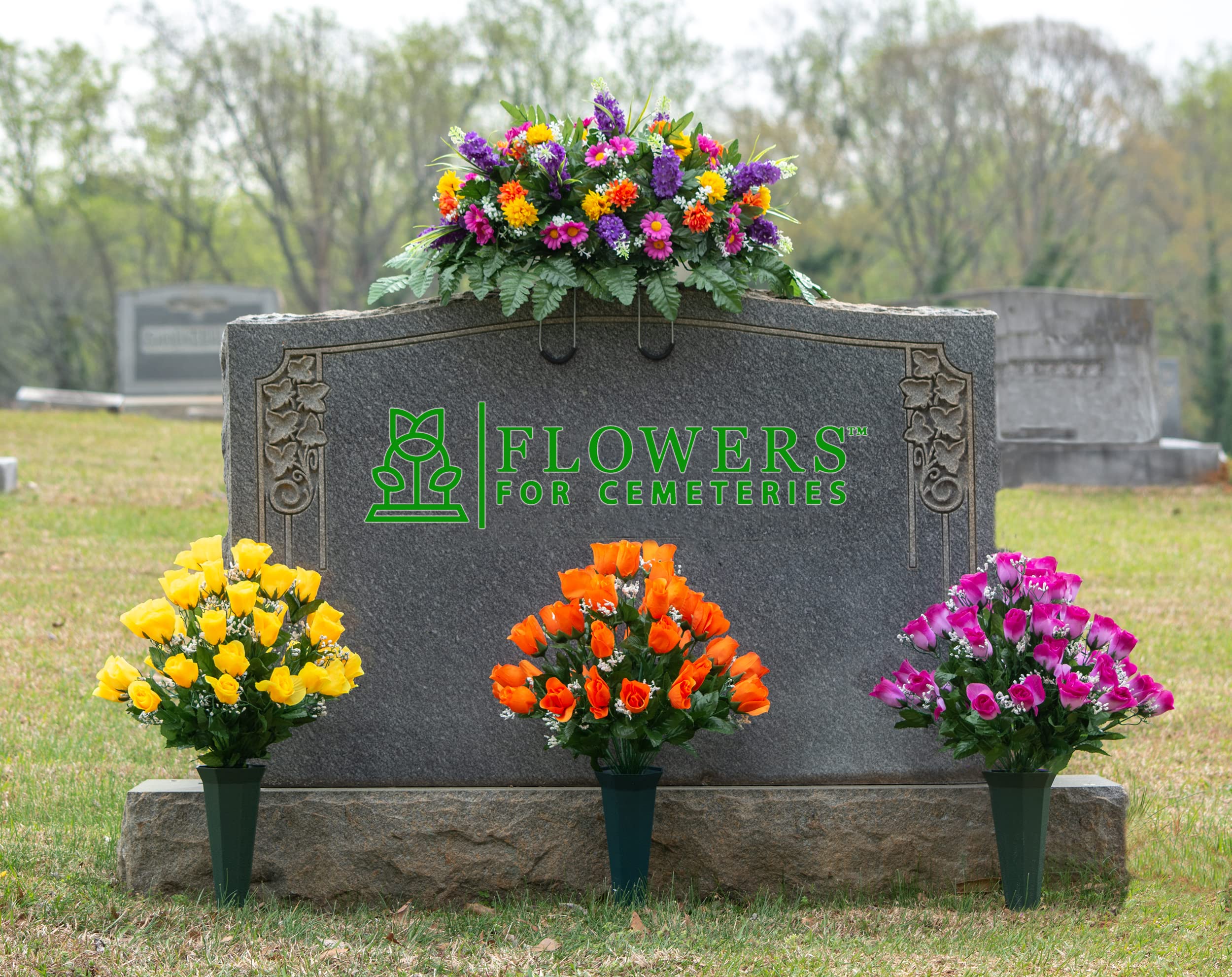 Grave Decorations For Cemetery Large Artificial Cemetery Flowers For
