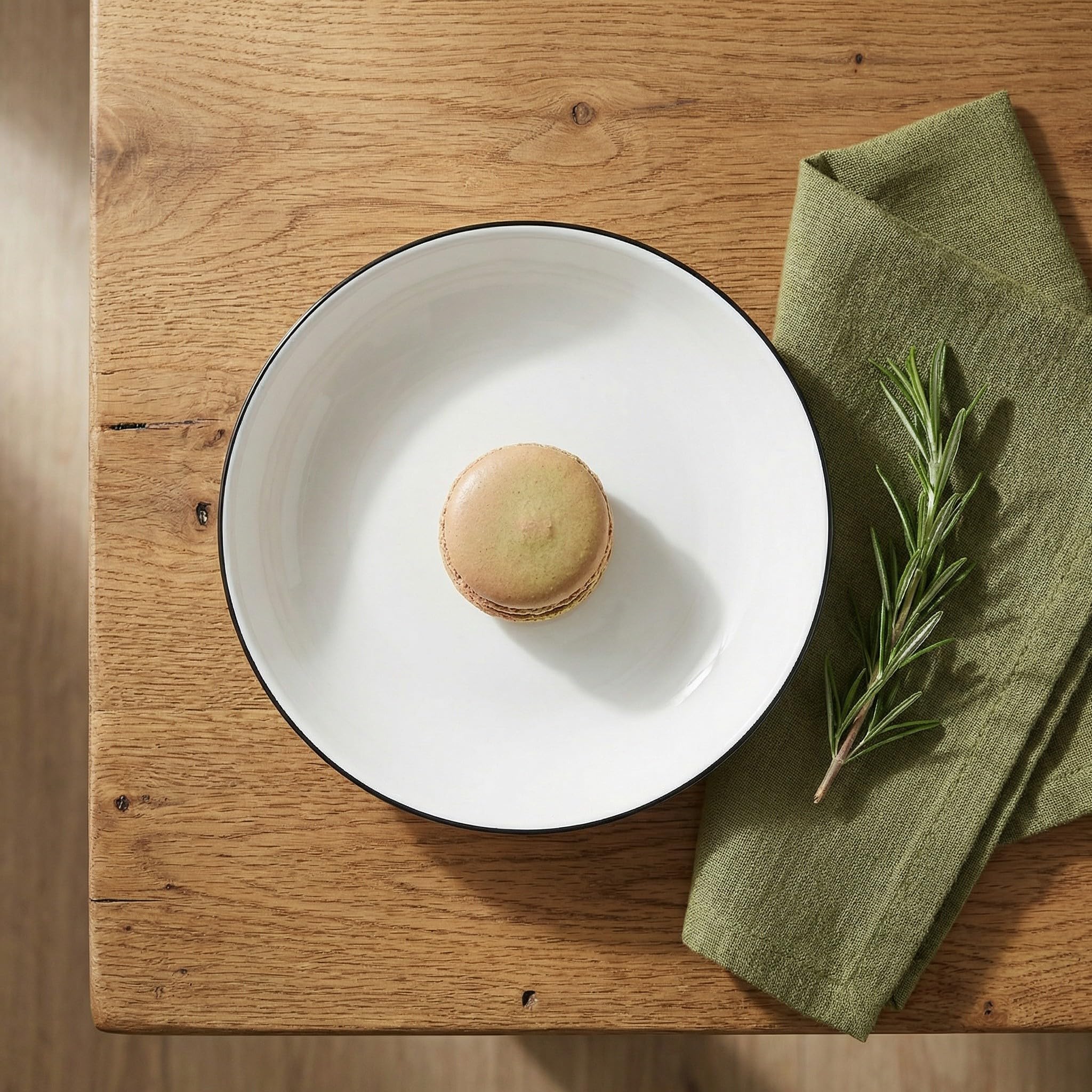 Zerodeko Juego de 6 Platos de Postre de Cerámica en Color Claro con Diseño Elegante y Funcionalidad Multipropósito para Comidas Diarias y Eventos