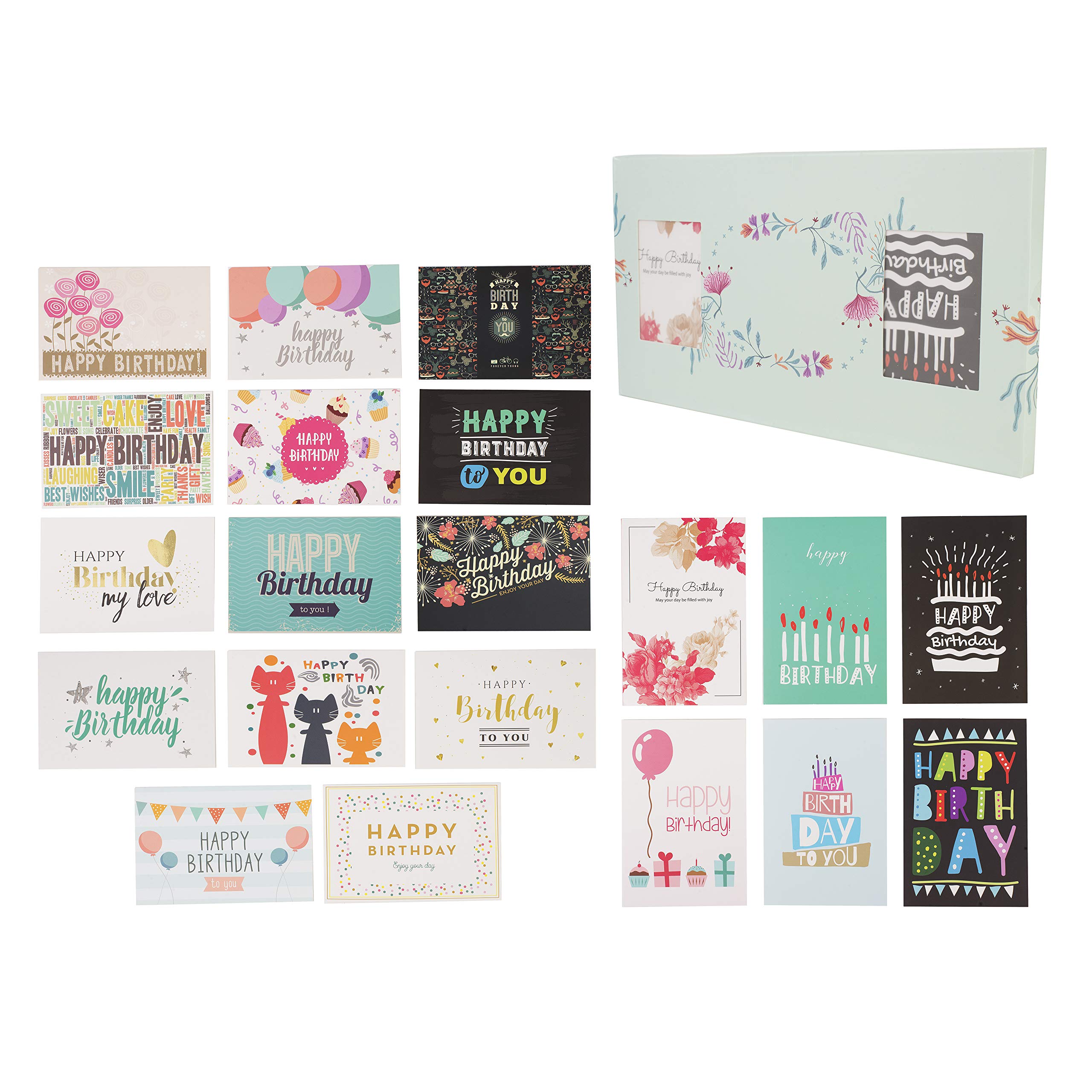 Mr. Pen Birthday Cards, 20 Pack, Birthday Cards with Envelopes, Blank