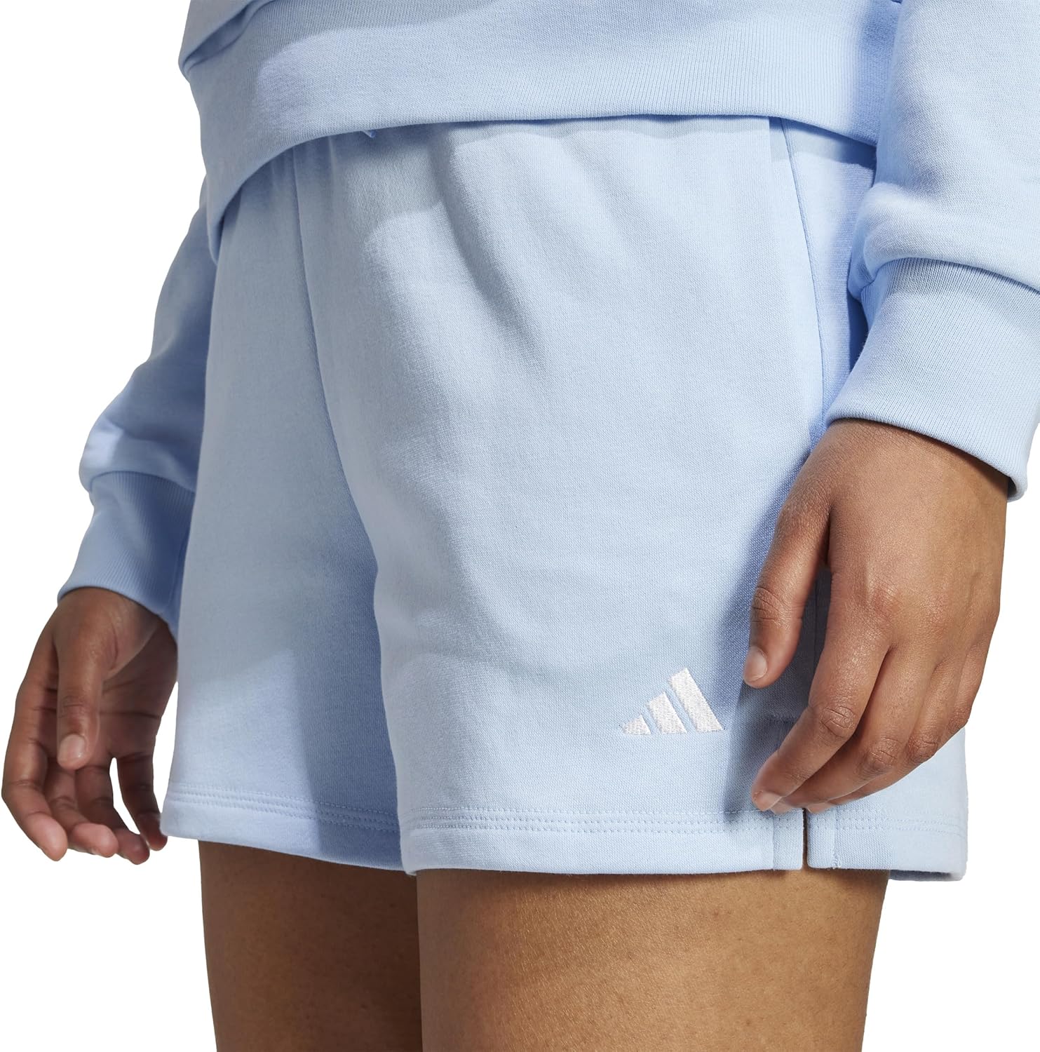 adidas Womens Essentials Small Logo Feelcozy Shorts - Image 3