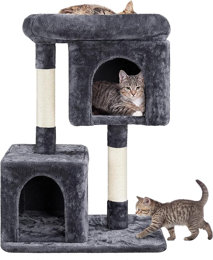 Yaheetech 33.5in Cat Tree Tower for Indoor Cats w/2 Cozy