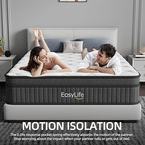 Miniatura 7 de Colchón híbrido multicapa Queen de 12 pulgadas, colchón Cochones, colchón de néctar, firmeza media, fresco y transpirable, resortes individuales en
