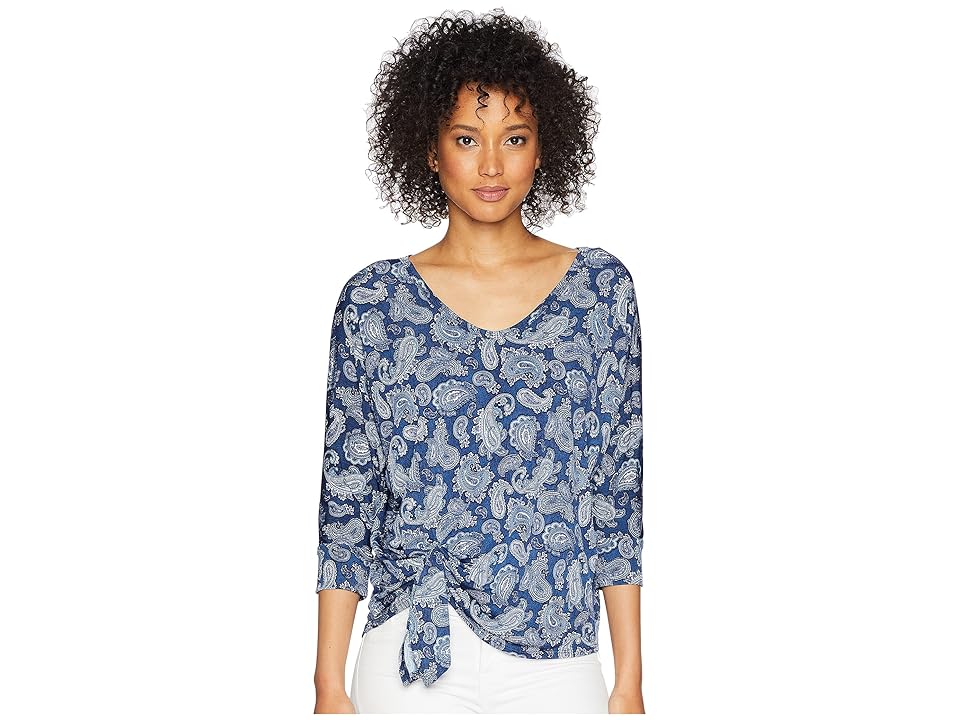 

Karen Kane Dolman Side Tie Top (Print) Women's Clothing