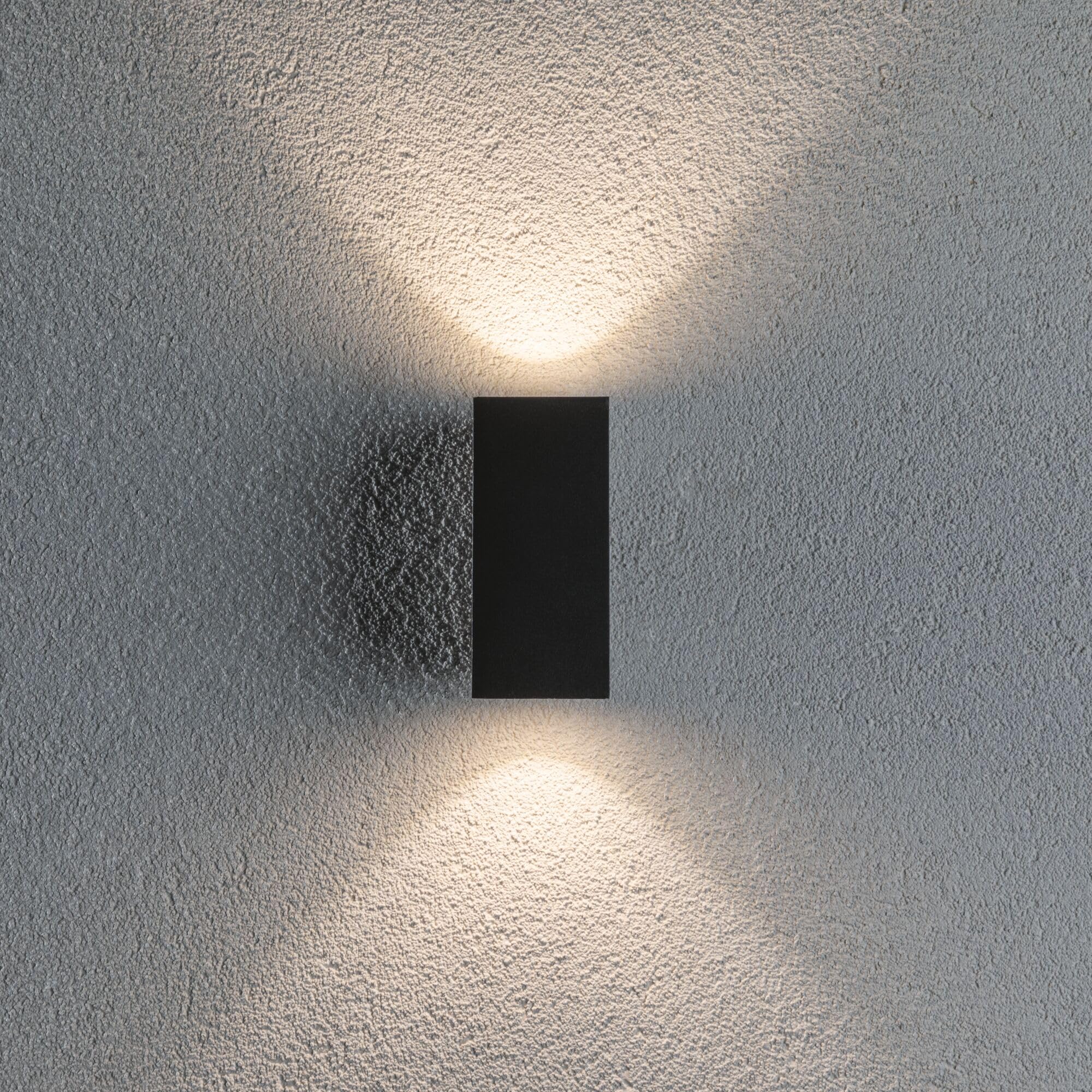 Paulmann 94328 luminaire d'extérieur LED kit de 2 appliques d'extérieur Flame IP44 Blanc chaud carré incl. 2x2,8 watts éclairage extérieur Anthracite lampe d'extérieur aluminium 3000 K