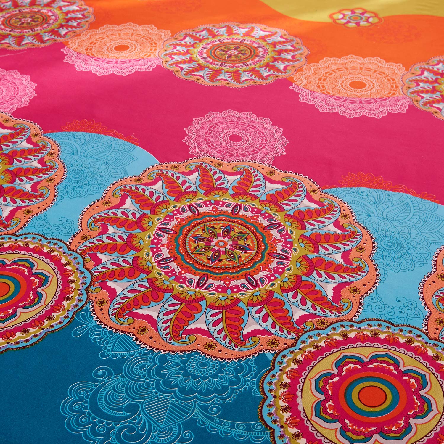 Amazon｜Pangzi ボヘミアンレトロ寝具シーツセット ボックスシーツ1枚