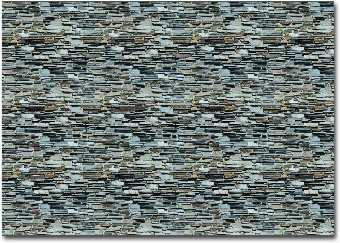 Busch 7421 Wall Card Layered Stone HO Scenery Scale Model Scenery