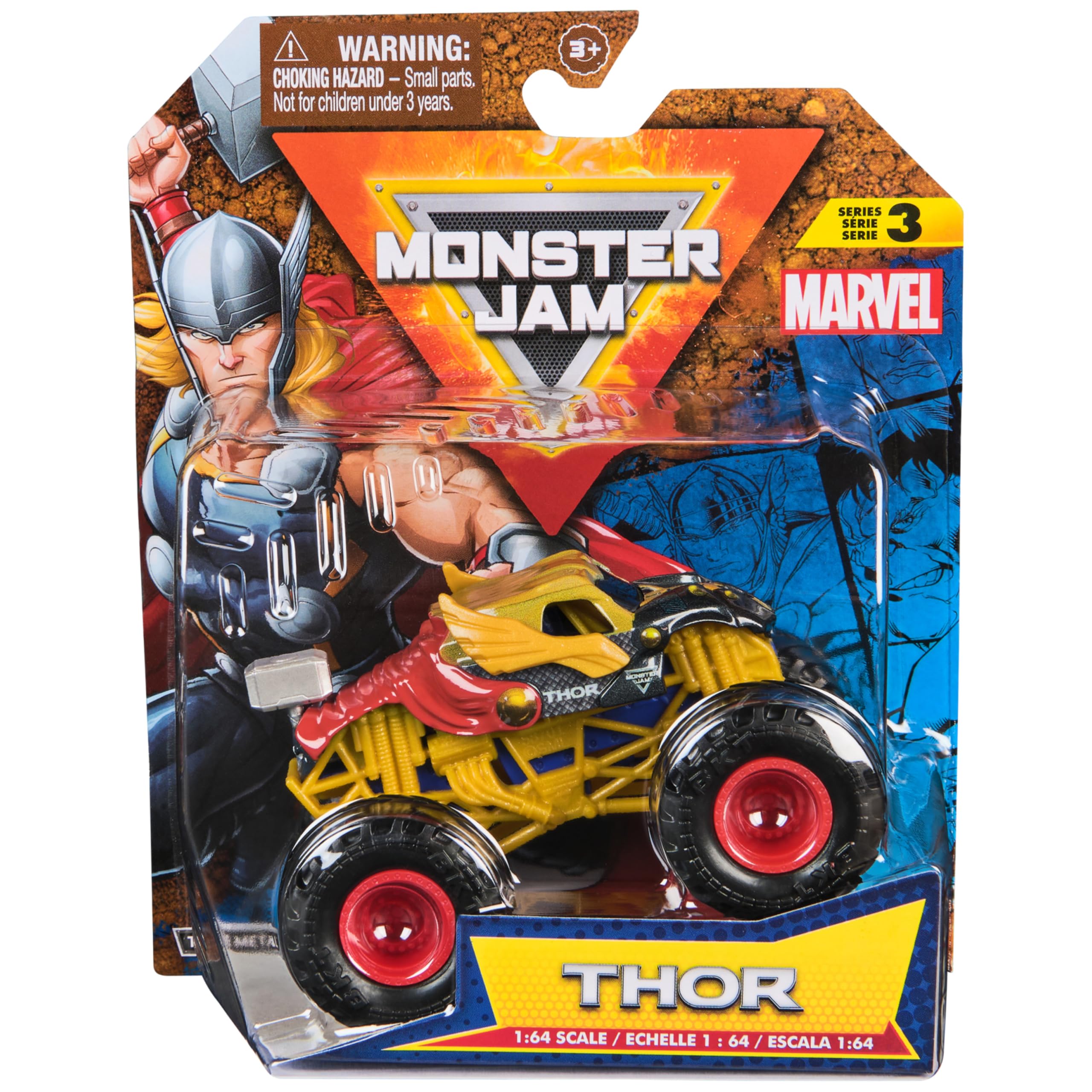 Monster Jam, Marvel Official Thor Monster Truck, Die-Cast Vehicle