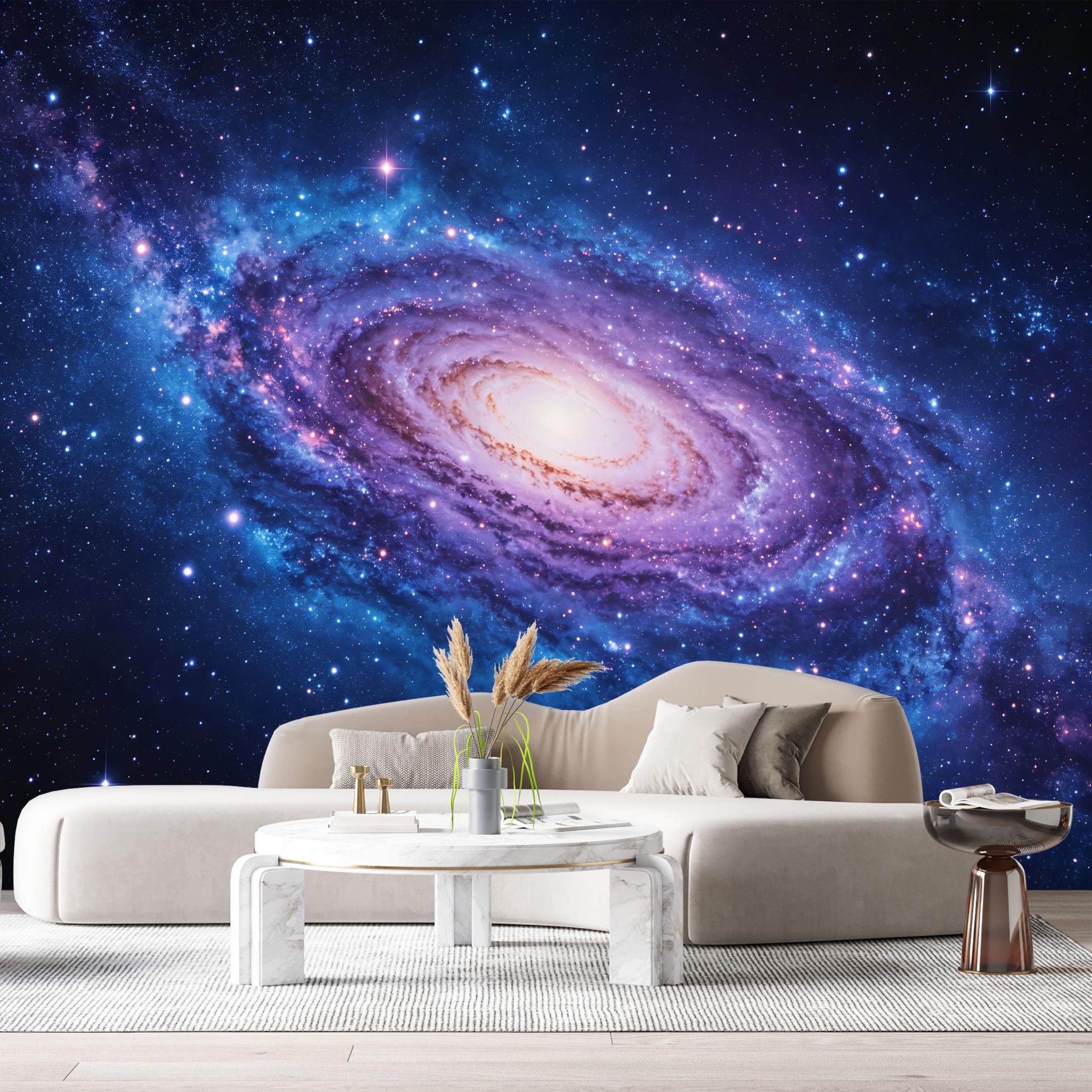 Custom Size Wall Murals Modern Galaxy Nebula Stars Space 3D SelfAdhesiveWall Fabric Removable Wallpaper Wall Decor for Living Room Bedroom Bathroom