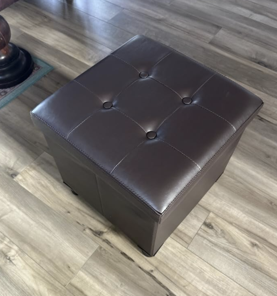 Amazon.com: Emosoon 18 Inches Cube Storage Ottoman, Faux Leather