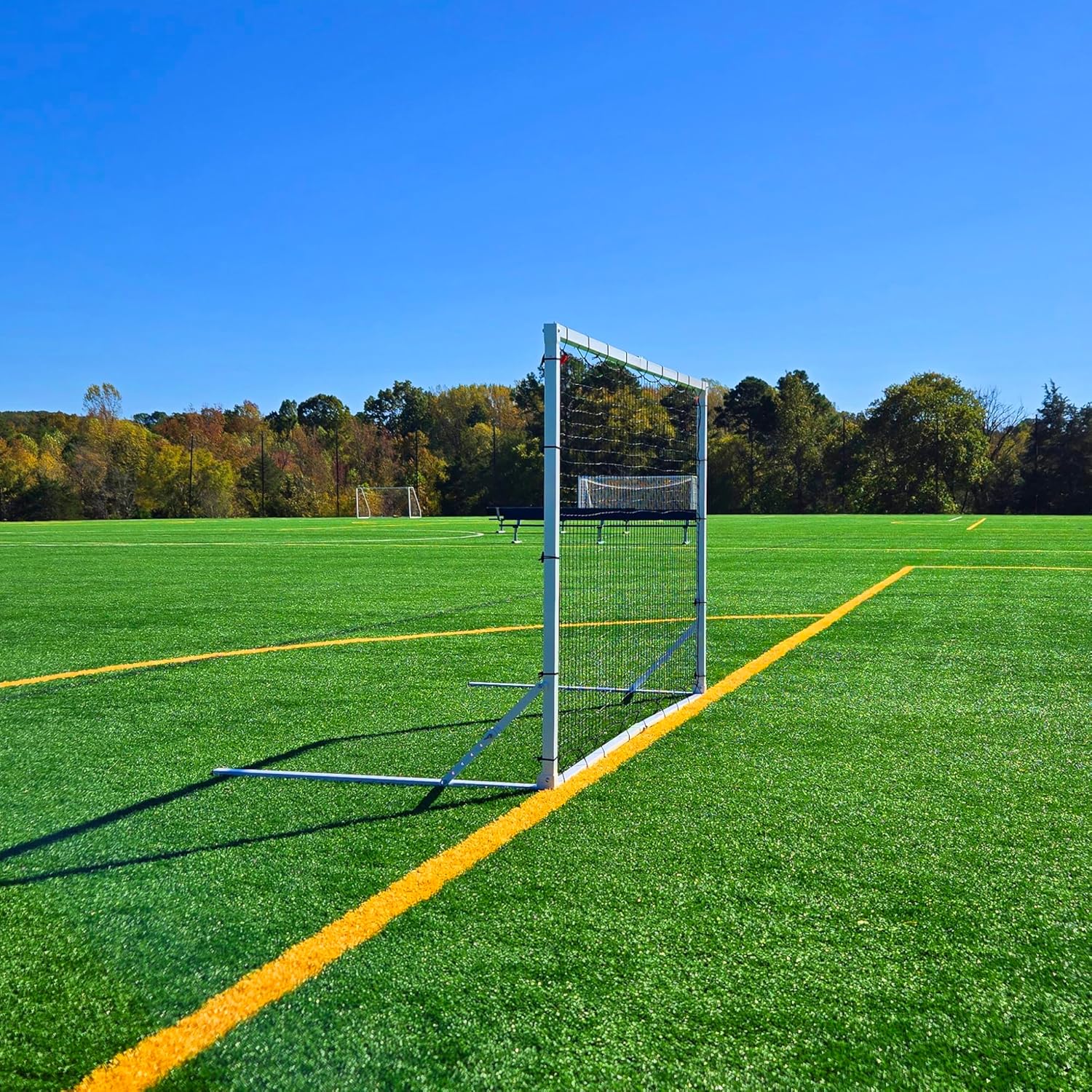 Vallerta® 8x5 Ft Soccer Rebounder Goal – Heavy Duty 3MM Steel Frame w/Two Nets, 5 Adjustable Angles for Passing, Shooting & Skills Practice