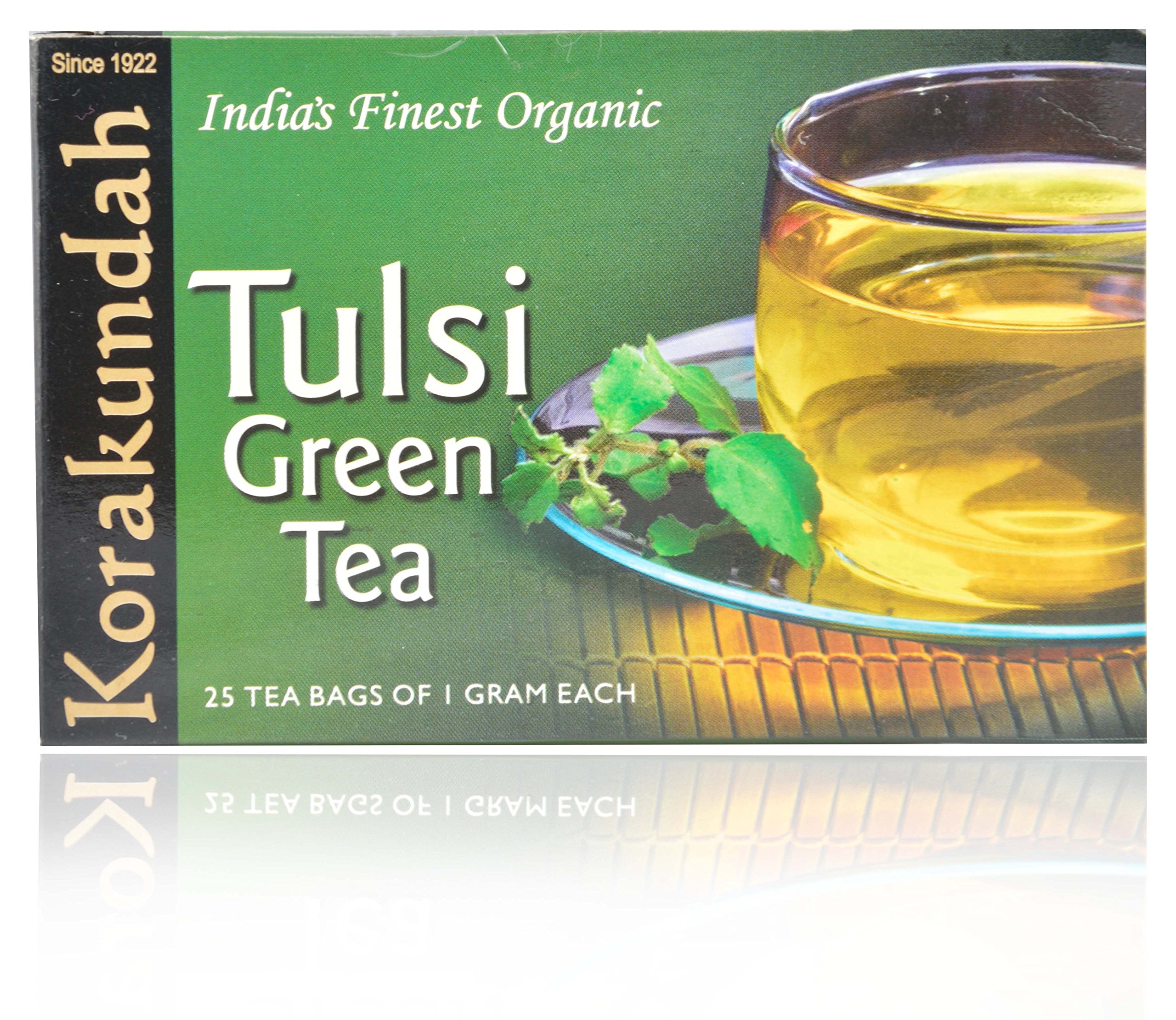 Korakundah Organic Tulsi Green Tea, 25 Bags -No Milk Tea, Detox, Soothing for Cough and Cold, Rich in Anti-Oxidant, Immunity Booster (B01N6Q6S76) Amazon Price History, Amazon Price Tracker