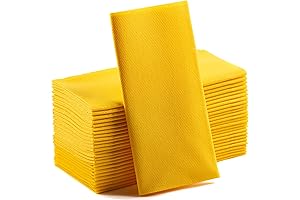 Cozy Yellow Linen Feel Disposable Napkins for Premium Cleanliness