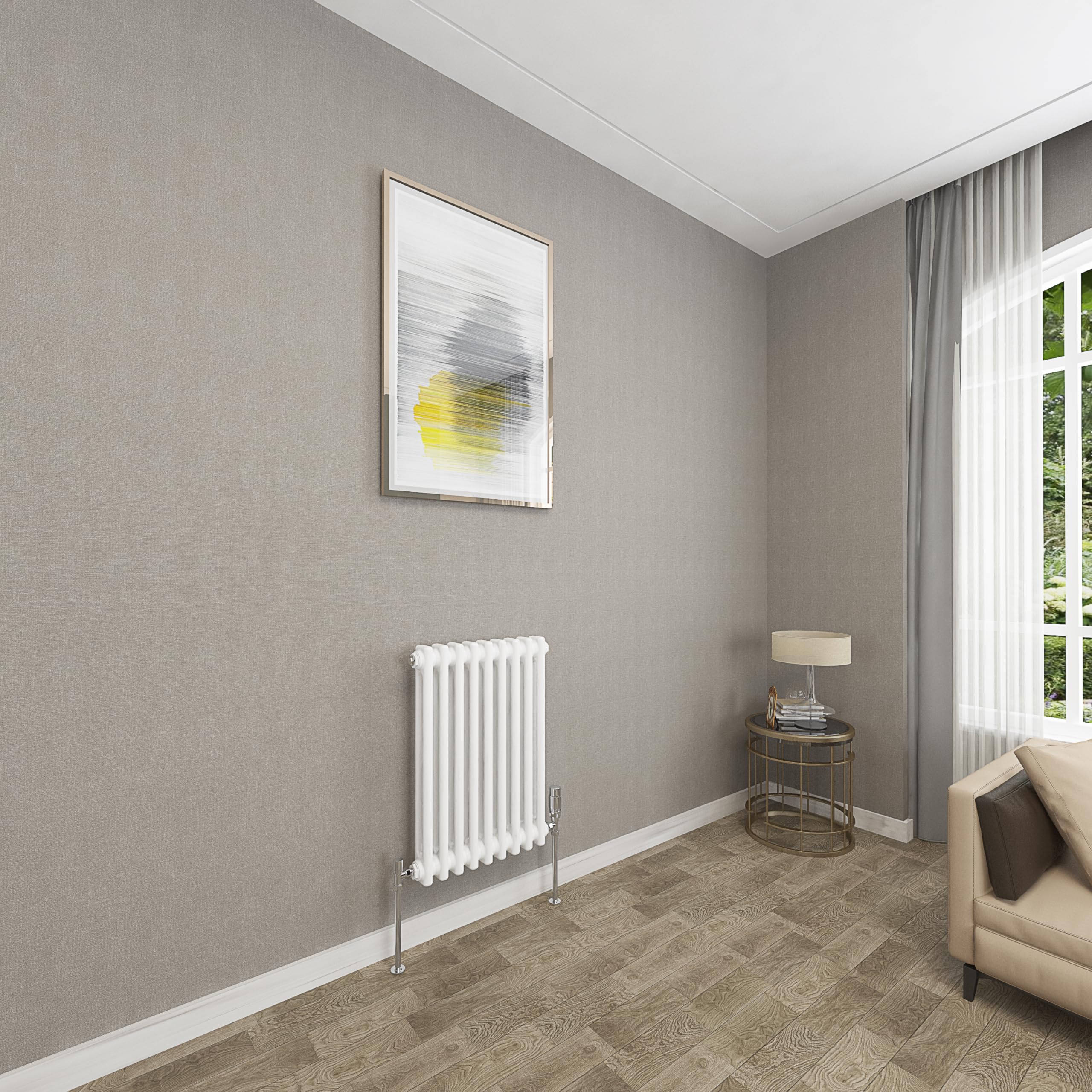 Sky bathroom 600x425mm 2 Column Radiator Horizontal White Cast Iron radiato Traditional Central Heating Radiator
