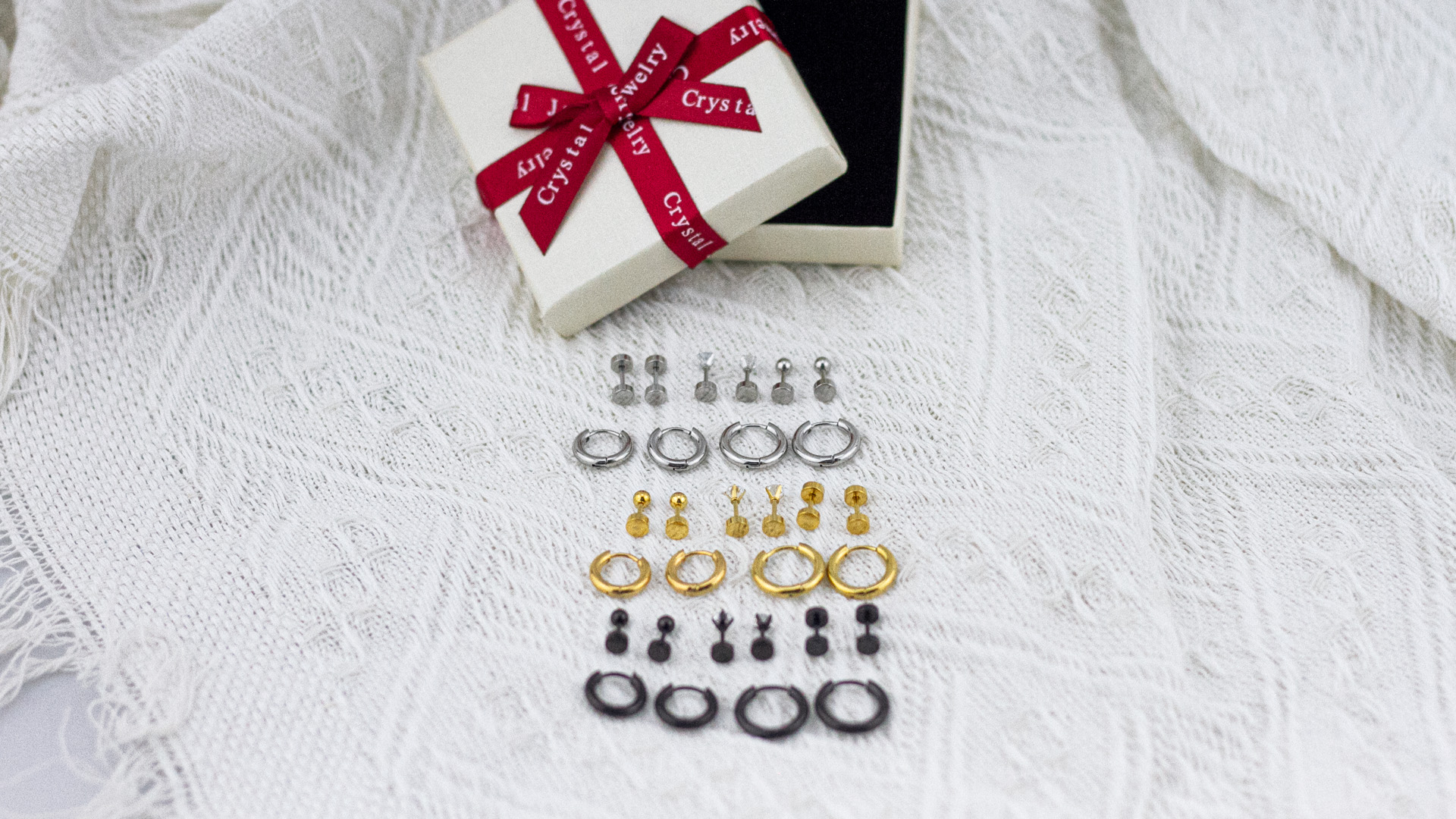 ORECCHINI ORECCHIO PIERCING gotico donna uomo acciaio inossidabile chirurgico EUR 10,90 - IT