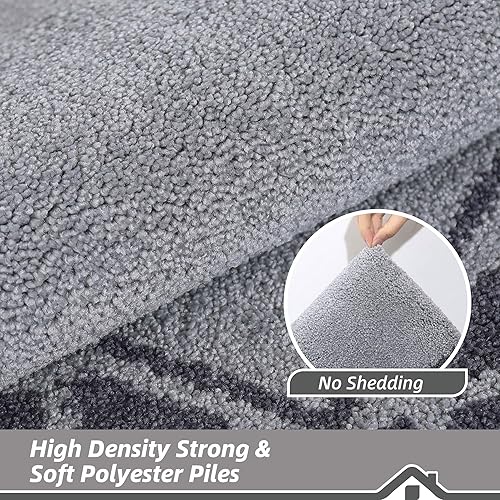 Miniatura 6 de BEQHAUSE Tapete para puerta atrapador de suciedad, antideslizante, absorbente, de bienvenida, de bajo perfil, lavable, para patas fangosas, entrada,