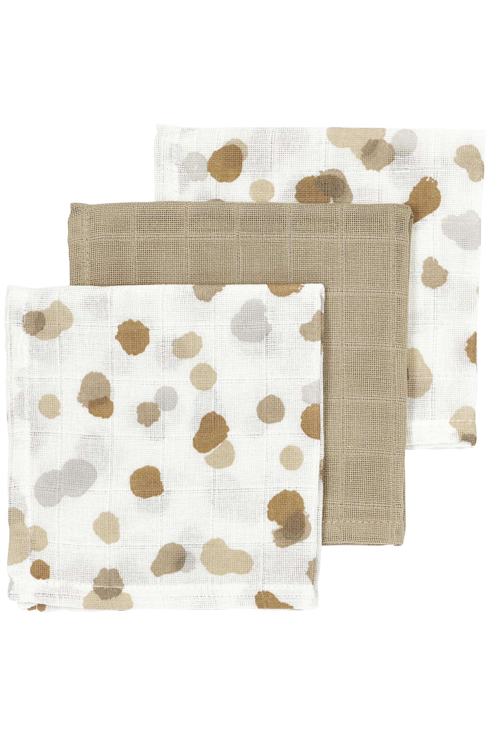 MEYCO Baby Lingettes à cracher 100% Coton 3 pièces Sable