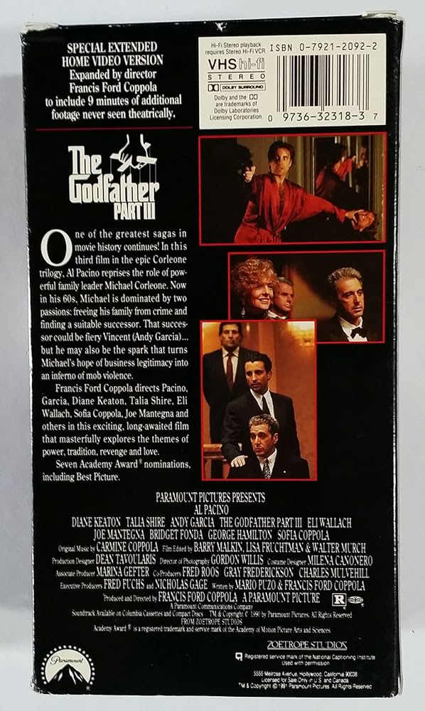 Amazon.com: The Godfather, Part III (Final Director's Cut
