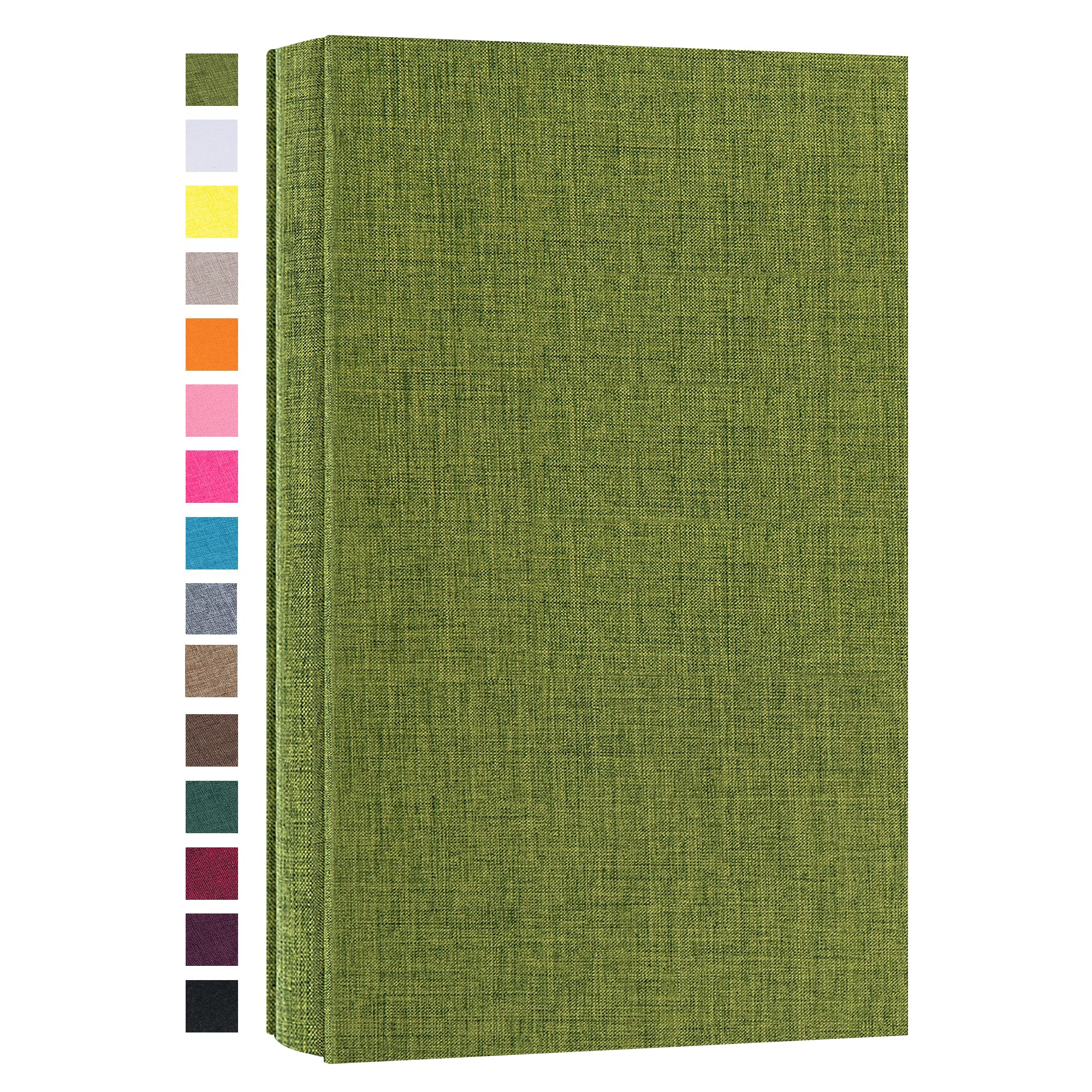 Photo Album for 4x6 300 Horizontal Pockets Linen Cover Small Capacity Picture Book for Family Wedding Baby and Anniversary (Green)